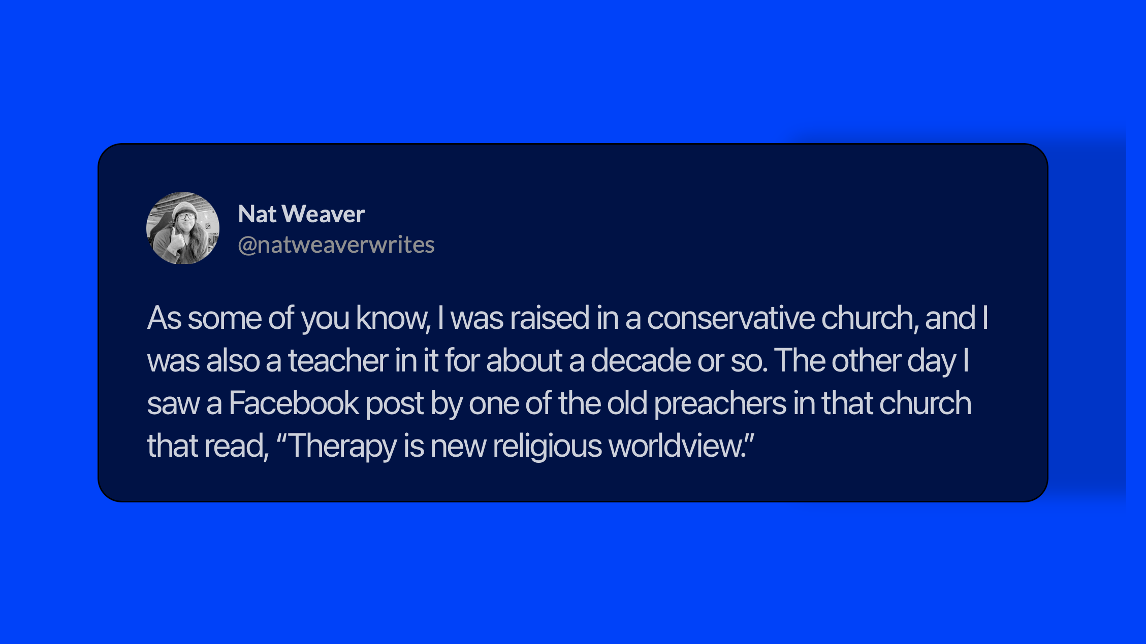 Therapy Isn’t a Religion, Leave the Kids Alone