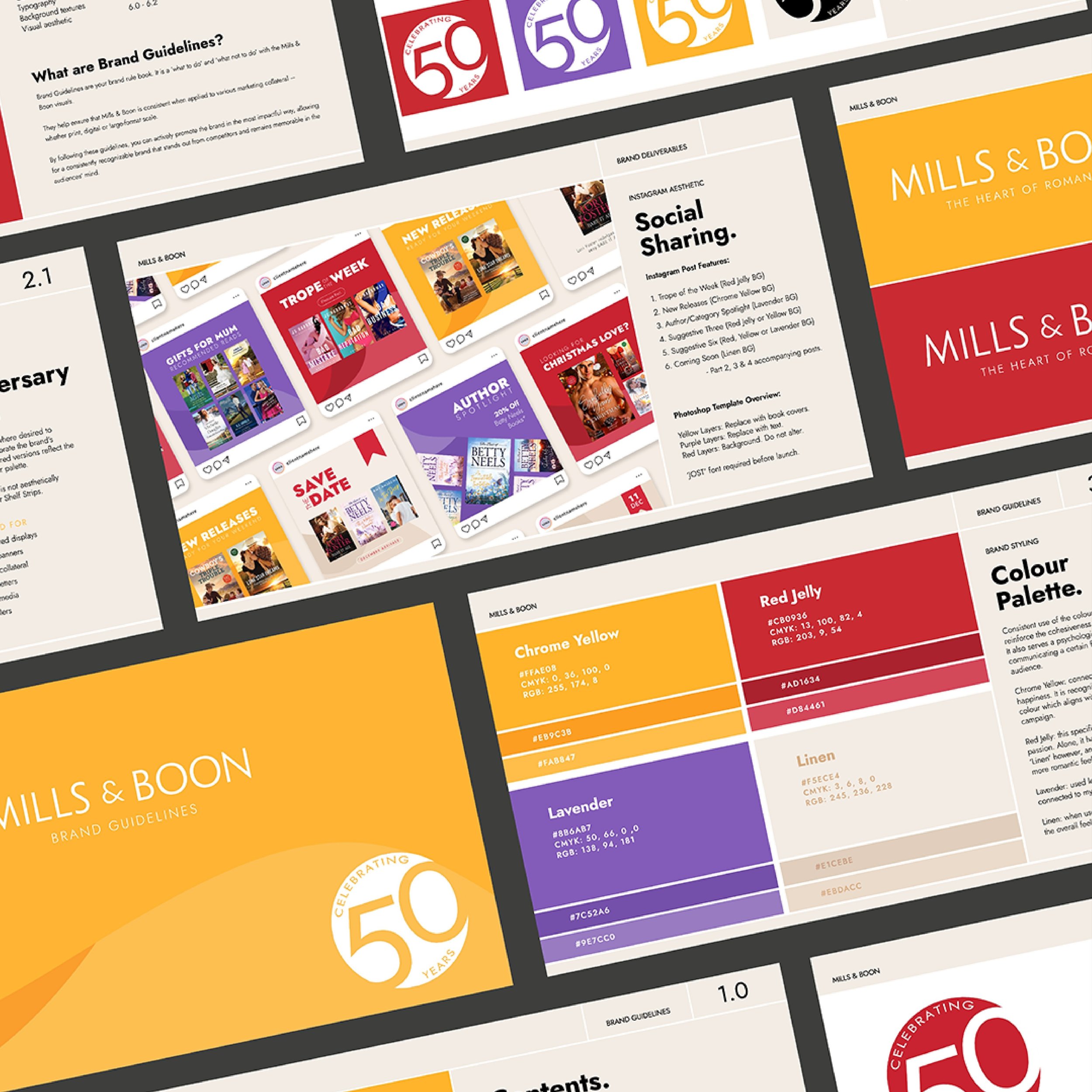 A look at the brand guidelines for the Mills &amp; Boon!

#branding #graphicdesign