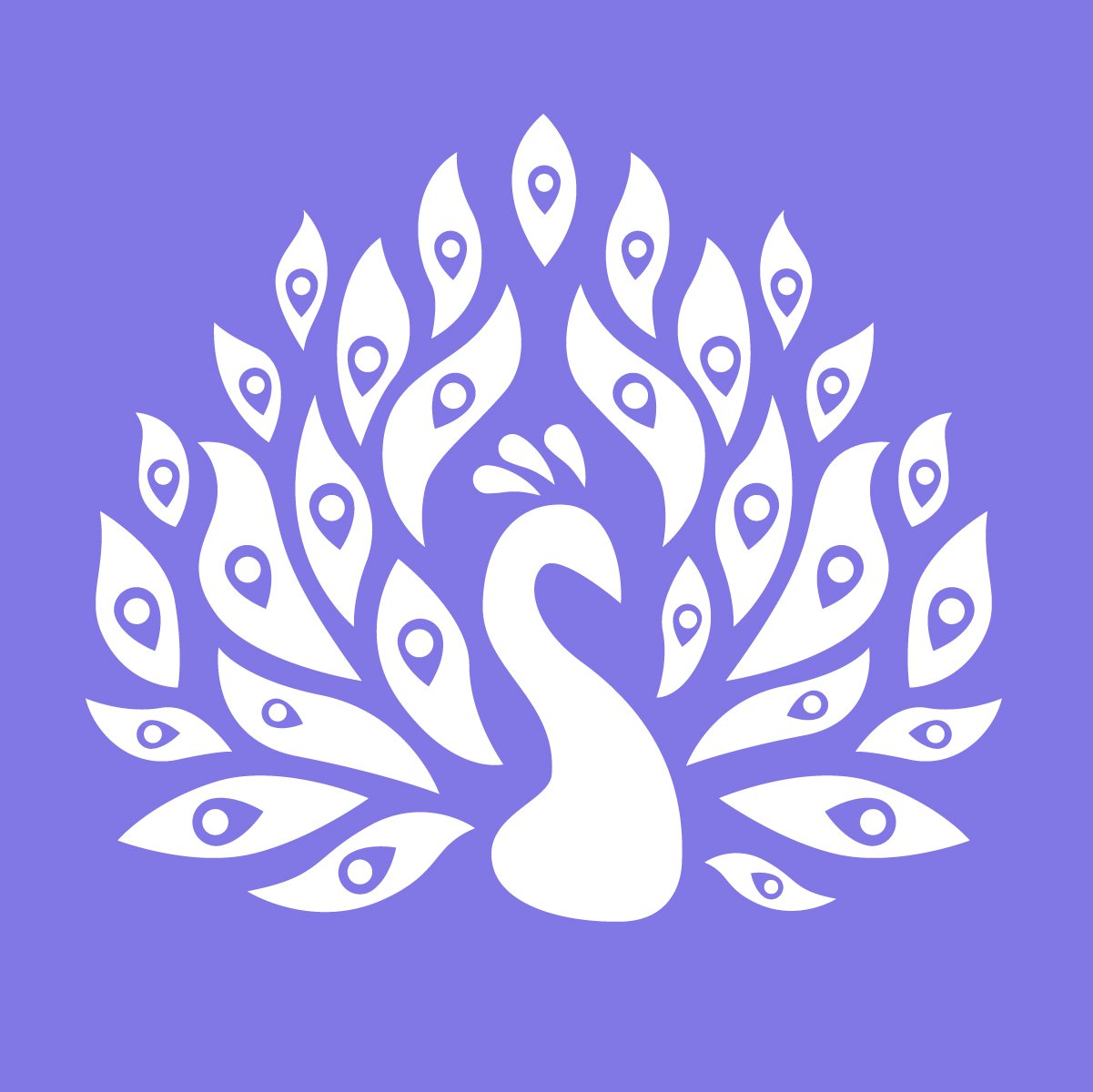 White peacock on purple without words.jpg.jpg