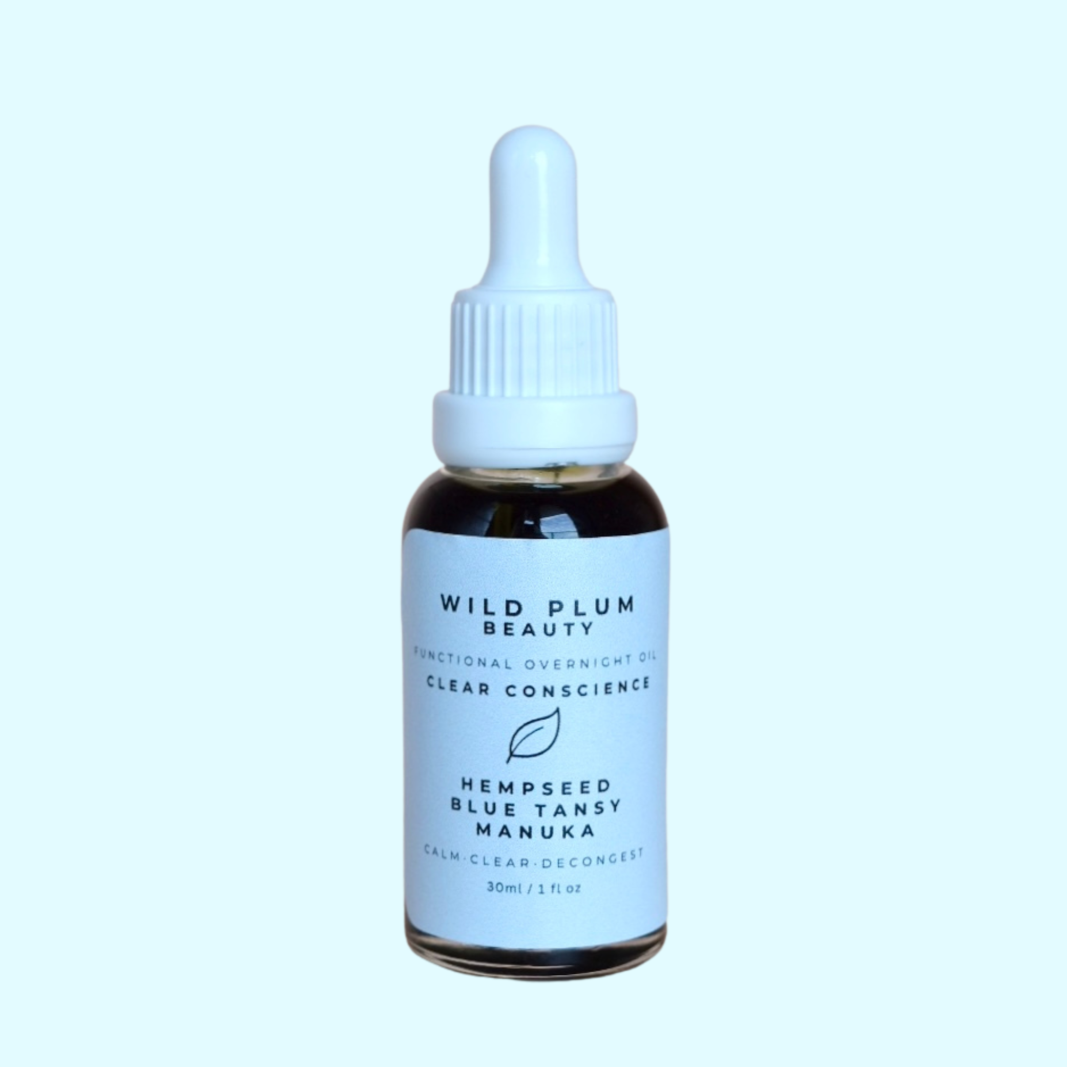 Clear Conscience -Hempseed, Blue Tansy and Manuka-Calming & Clarifying Face Oil for Sensitive & Acne Prone Skin
