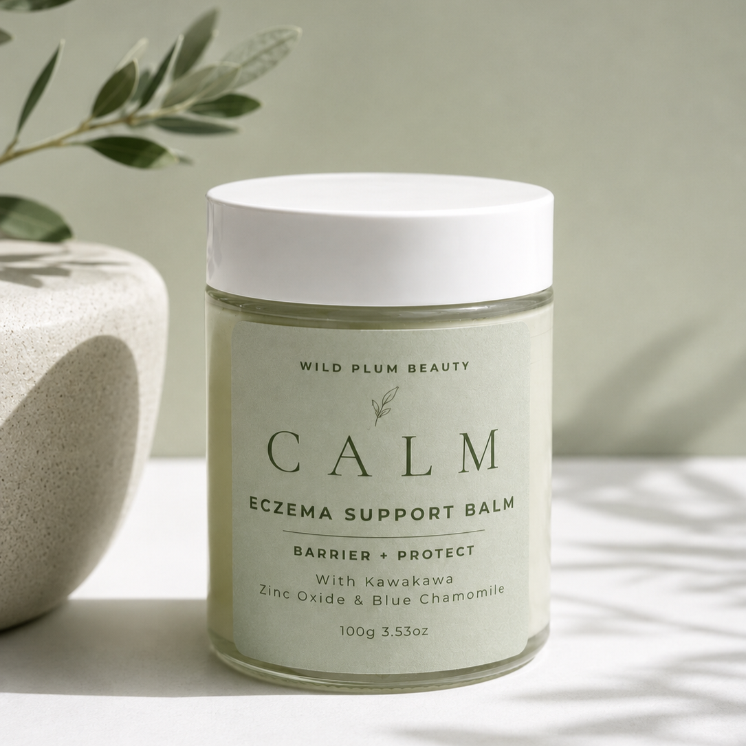 Calm Balm- Eczema Support for Itchy and Irritated Skin with Kawakawa, Manuka & Blue Tansy-100g