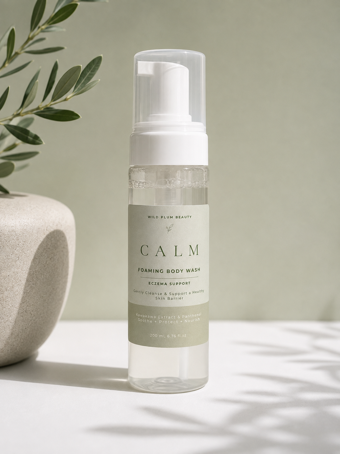 Calm Foaming Body Wash – Eczema Support for Dry, Sensitive and Eczema Prone Skin -200ml