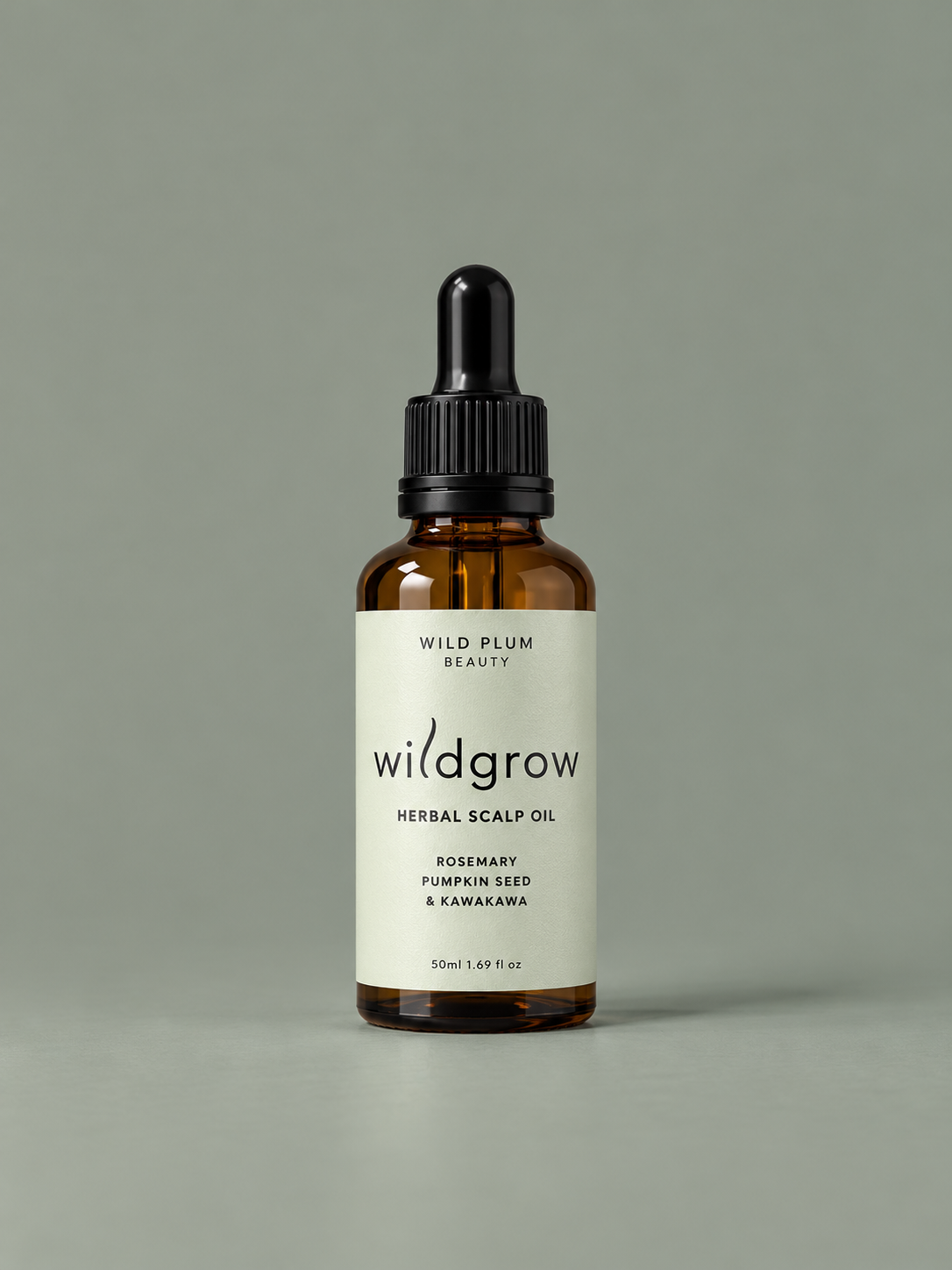 Wildgrow Herbal Scalp Oil - Pre-Wash Oil With Rosemary, Pumpkin Seed and Kawakawa