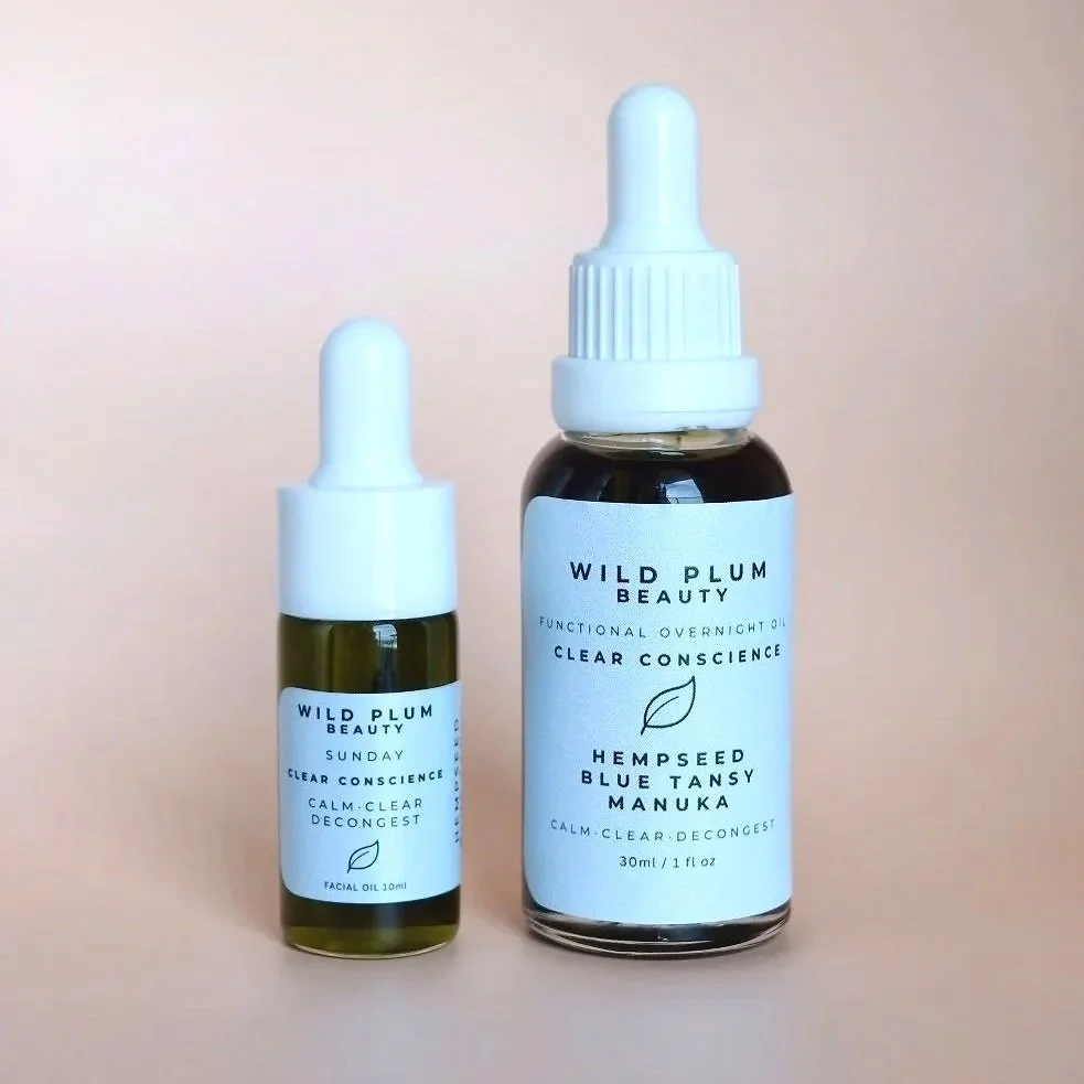 Wild Plum Beauty Clear Conscience – lightweight oil to soothe and balance skin