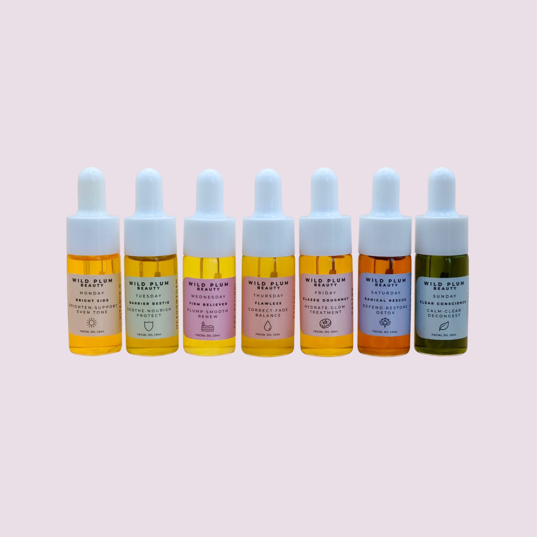 7-Day Facial Oil Ritual Set – Weekly Glow Up Mini Collection (10ml each)