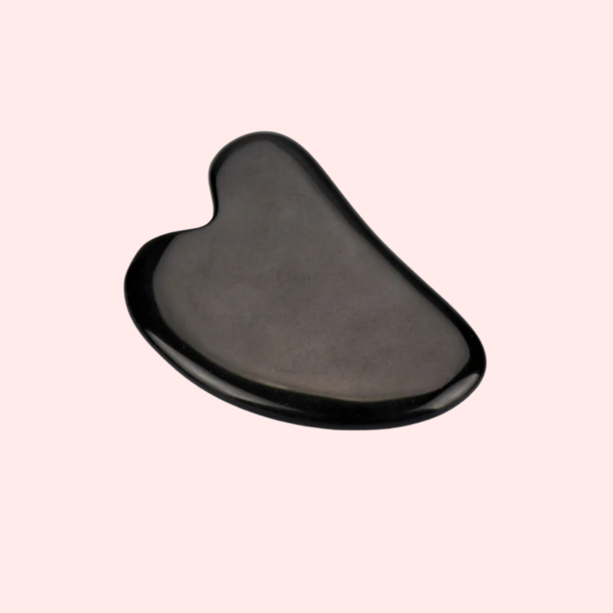 small black gua sha tool, wild plum beauty