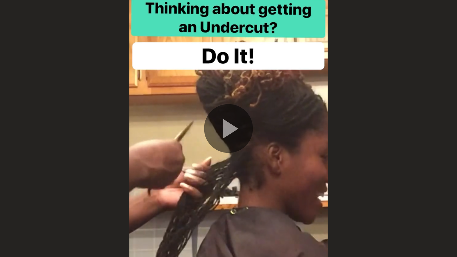 woman with microlocs and undercut