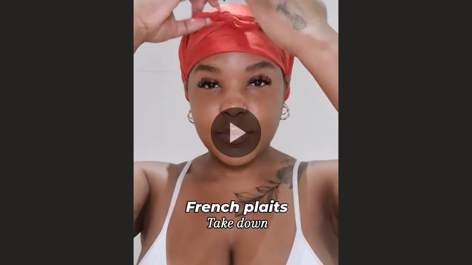 woman with microlocs and french braid curls