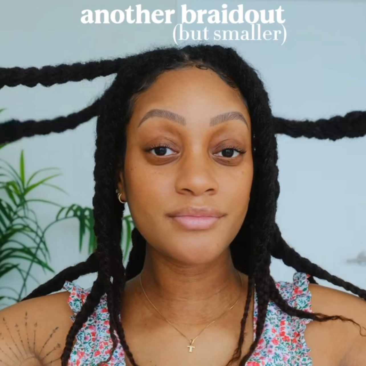 woman with microlocs and braid out