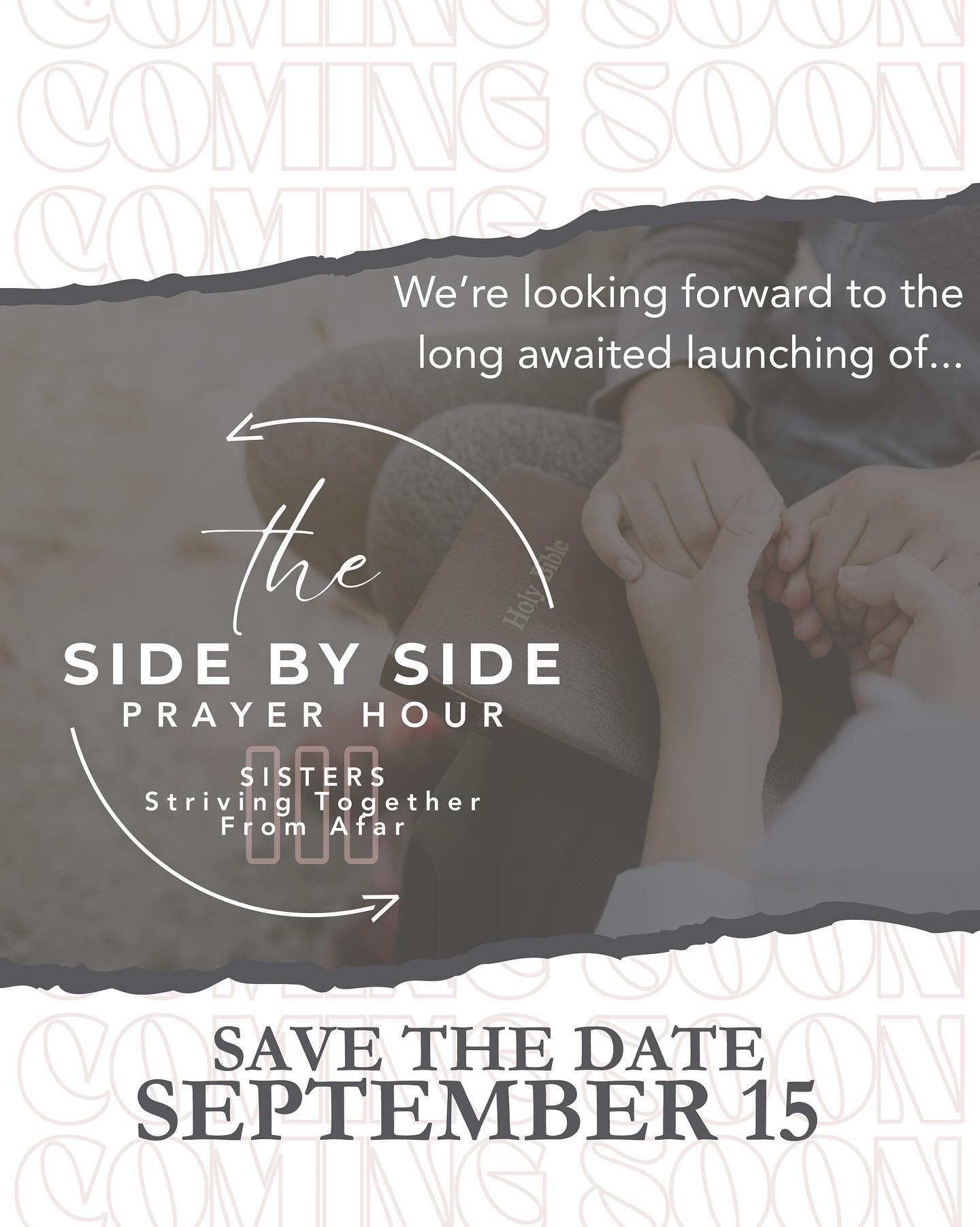 ✨ Something powerful is coming... ✨
Side By Side is a ministry that has been steeped in prayer from the very beginning — laid at the feet of Jesus over and over as it has grown. And now, your Side By Side Executive Team has felt the Lord leadi