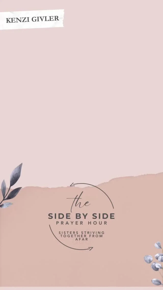 🌸 It’s HERE!!! 🌸
We’re so excited to invite you to the **Side By Side Prayer Hour** — a sacred space where sisters in Christ come together, striving side by side from afar. 🙏🏽💕
Whether you’re in need of encouragement, wa