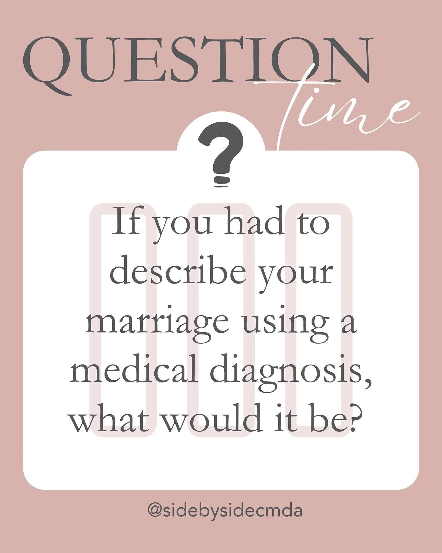 LET’S TALK ABOUT IT MONDAY! 😅✨
To all my fellow wives of doctors out there…
If you had to describe your marriage using a medical diagnosis, what would it be? 🩺💉
Are we talkin’...
* Acute Lack-of-Quality-Time-itis
* Chronic P