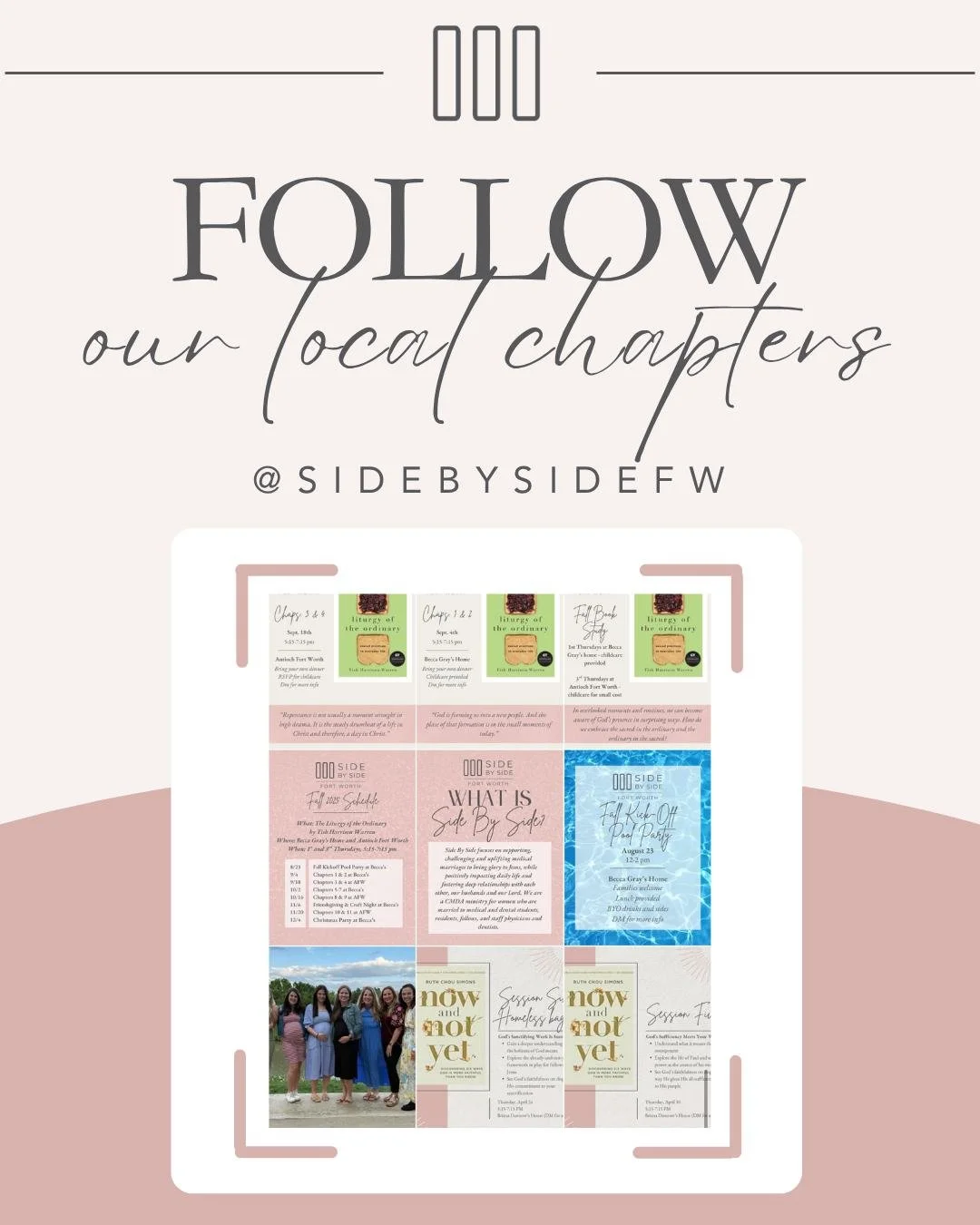 🌟 Chapter Spotlight 🌟
Say hello to our amazing Side By Side - Fort Worth chapter! 🎉
Following @sidebysidecmda? Don’t miss out on what God is doing in communities across the country—follow @sidebysidefw to see how women in healthcare m