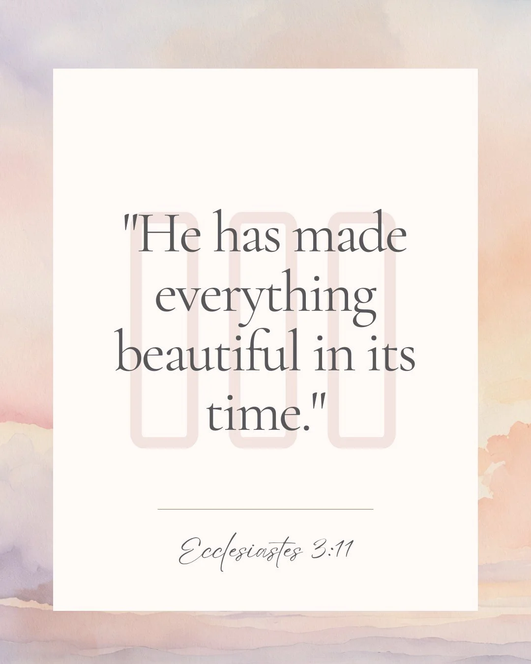 💟 Encouragement for Our Side By Side Sisters 💟

"He has made everything beautiful in its time." &ndash; Ecclesiastes 3:11

✨ Even when things feel unfinished or unclear, trust God&rsquo;s timing. He is working behind the scenes, shaping b