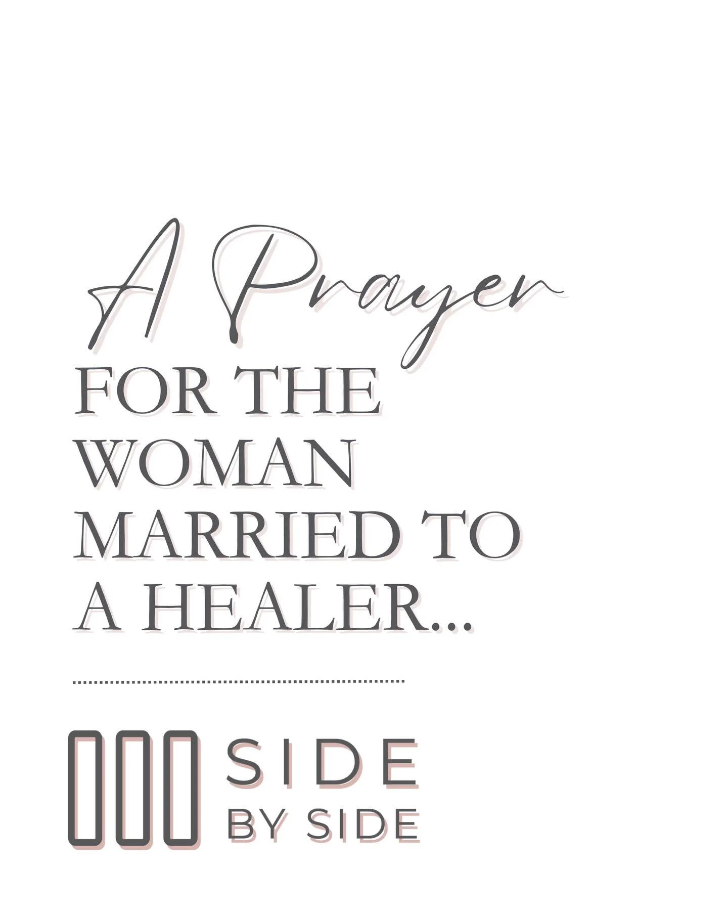 A prayer for the woman who stands side by side with a healer 🤍
Your support, love, and covering in prayer is a sacred calling. May you remain strengthened, encouraged, and deeply sustained by God as you pour into your marriage and the calling placed