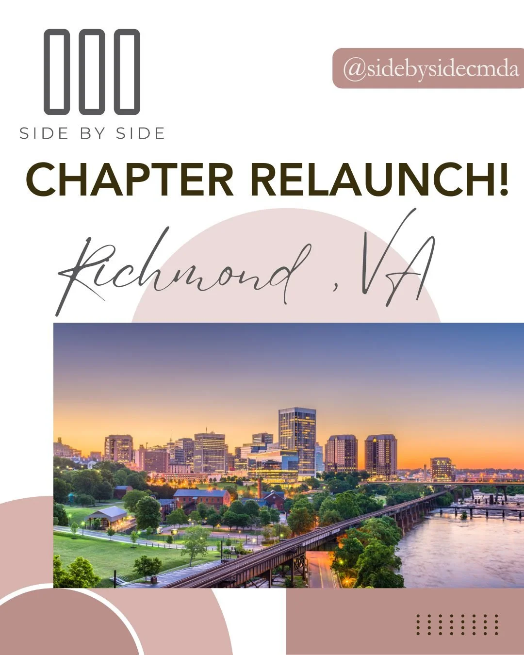 ✨ Big news, ladies! ✨ Side By Side Richmond, VA is BACK and better than ever! 💖 We are so thrilled to relaunch this beautiful community for women married to healers&mdash;where faith, friendship, and support meet.

A heartfelt THANK YOU to Jocelyn C