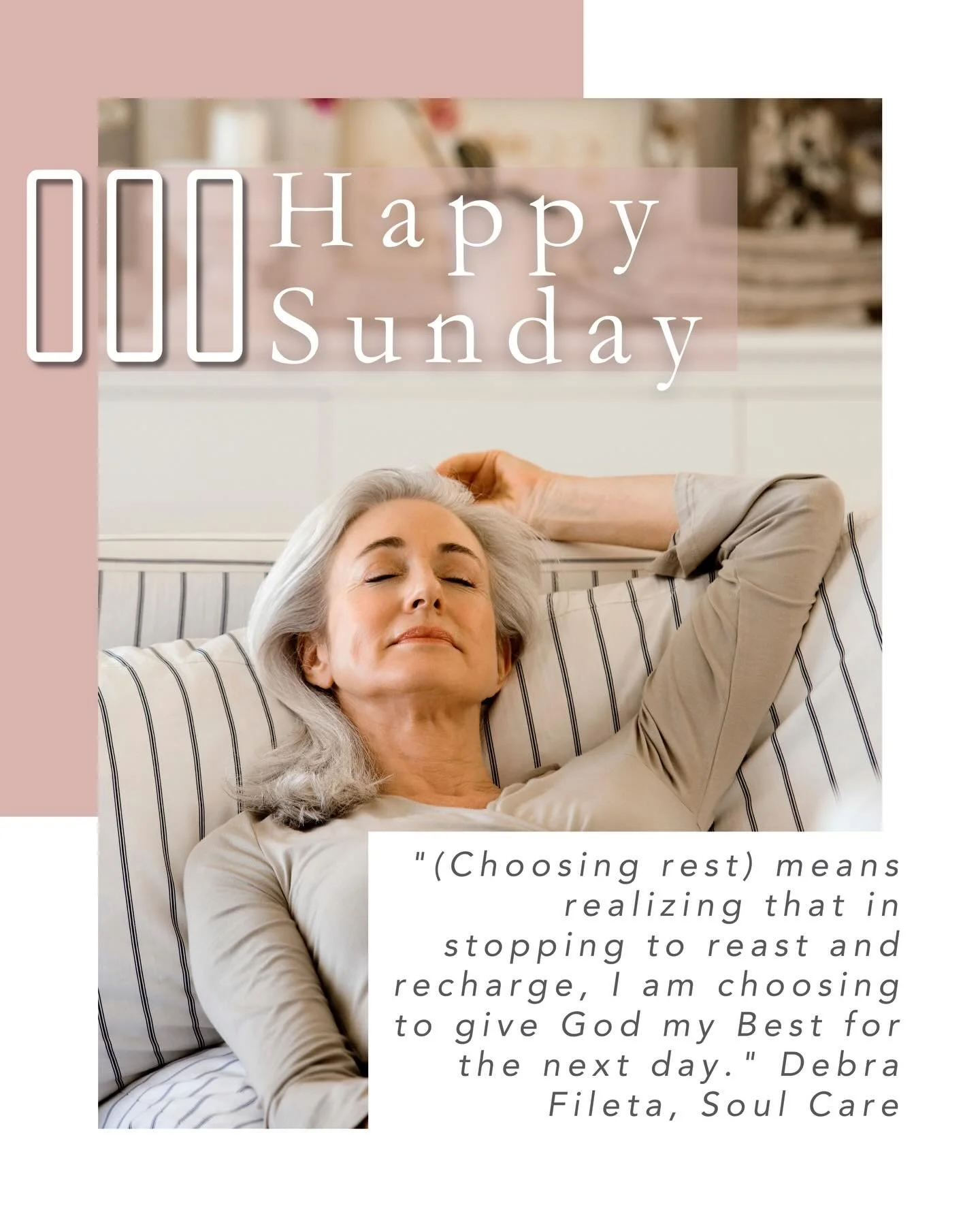 &ldquo;It (choosing rest) means realizing that in stopping to rest and recharge, I am choosing to give God my best for the next day.&rdquo; &mdash; Debra Fileta, *Soul Care* 🤍

Rest isn&rsquo;t weakness. It&rsquo;s worship. It&rsquo;s trust. It&rsqu