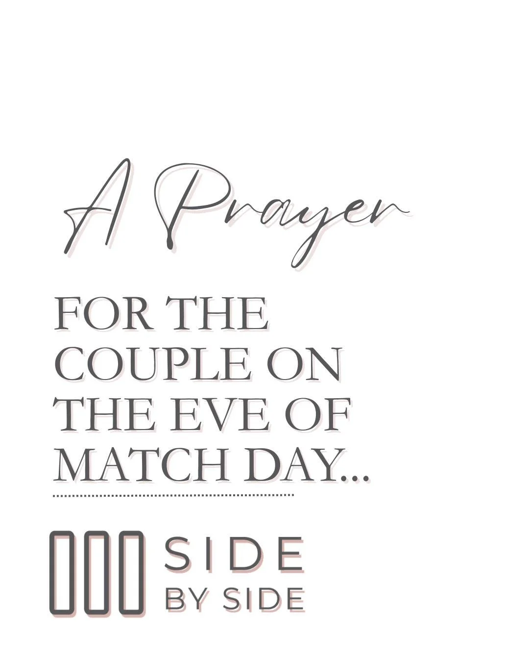 For every couple waiting for Match Day tomorrow. 🤍

The years of sacrifice, the late nights, the uncertainty, the prayers &mdash; God has seen it all. Whether tomorrow brings celebration or a different path than expected, His plan is still good and 
