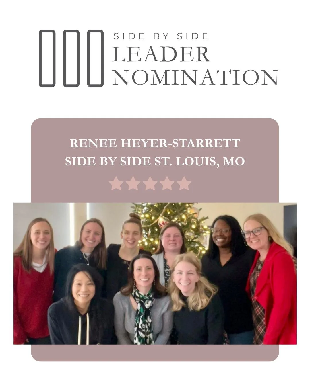Our Savior has brought your leaders to the banqueting table and said, &ldquo;Well done.&rdquo; Now it&rsquo;s our joy to celebrate them. 💛

A heartfelt thank you to Renee Heyer-Starrett, faithful leader of Side By Side St. Louis, MO. Your dedication