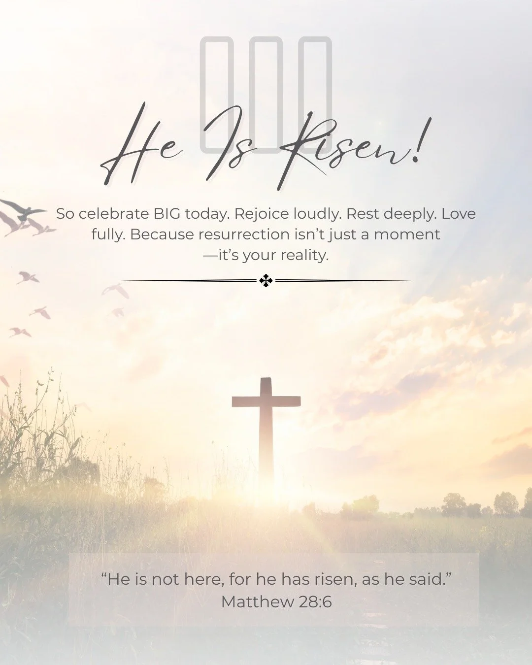 Resurrection Sunday is HERE&mdash;and our hearts are overflowing with JOY! ✨🌸

To every woman married to a healer&hellip; today we celebrate more than an empty tomb&mdash;we celebrate the living power of resurrection that flows through your home eve