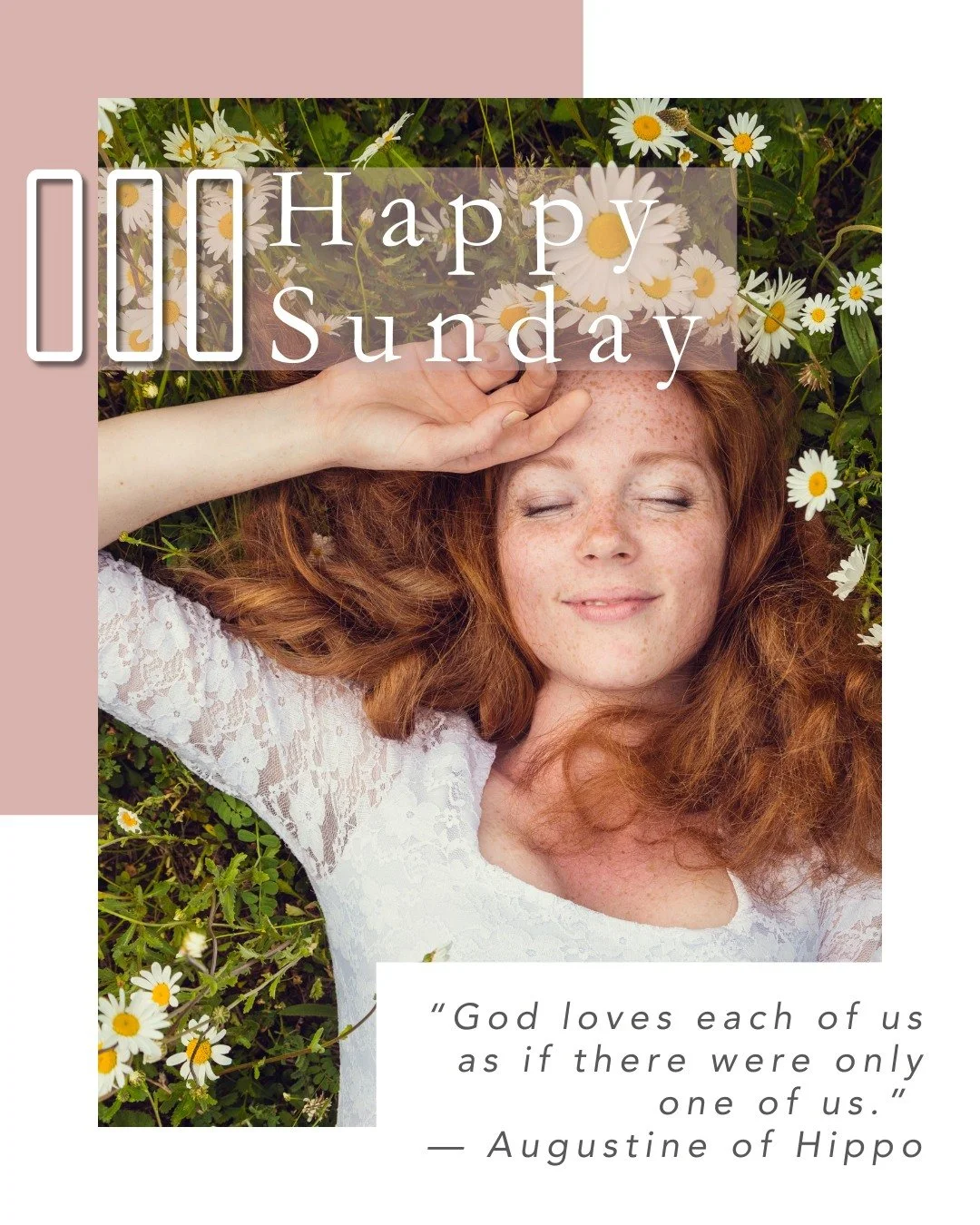 Happy Sunday 🤍

Grace meets you right where you are &mdash; not where you think you should be.

&ldquo;God loves each of us as if there were only one of us.&rdquo; &mdash; Augustine of Hippo

Rest in that love.
Not striving. Not earning. Just receiv