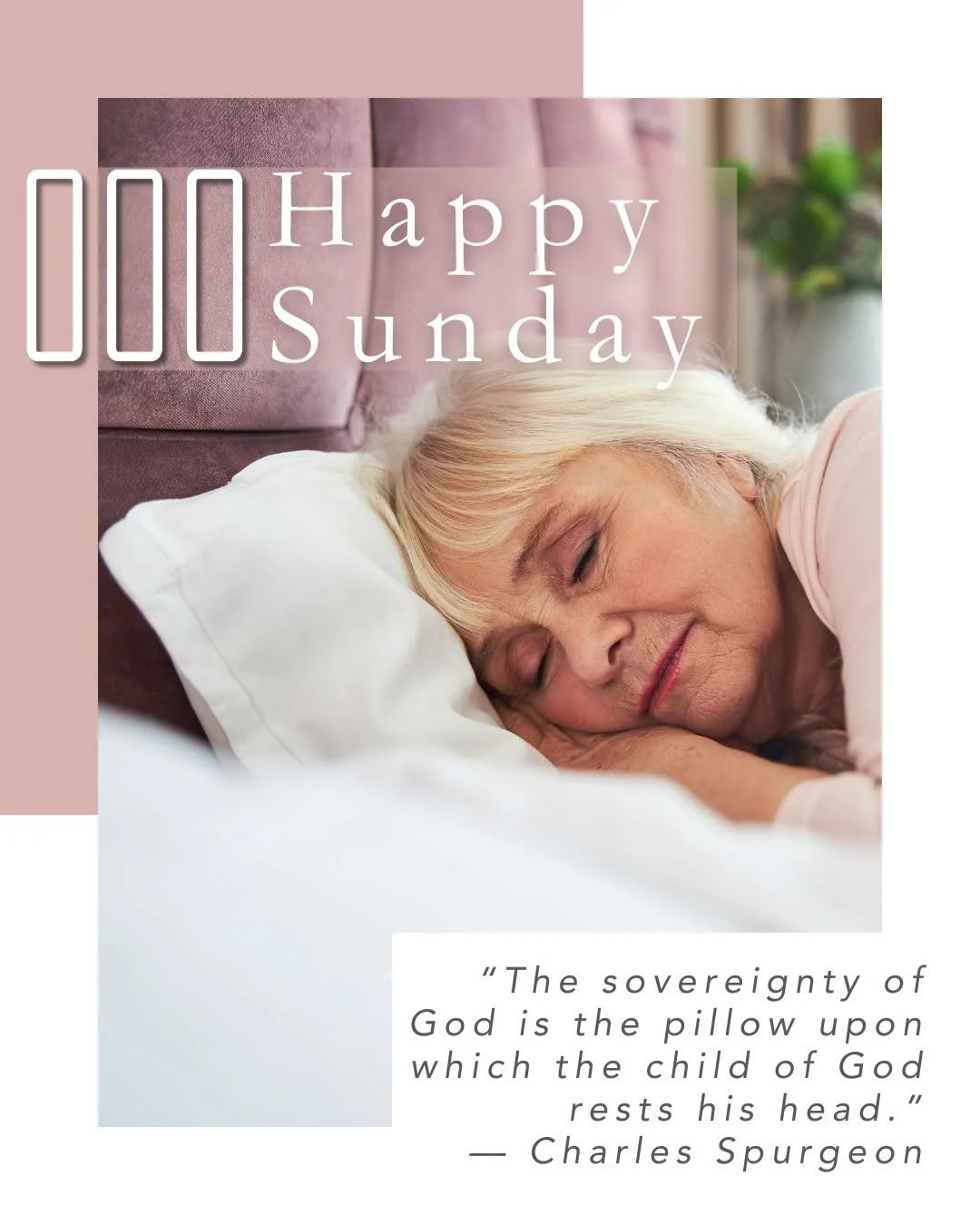 Happy Sunday ✨

If your heart feels anxious, this is your reminder: you are held.

&ldquo;The sovereignty of God is the pillow upon which the child of God rests his head.&rdquo; &mdash; Charles Spurgeon

You can sleep in peace when you trust the One 