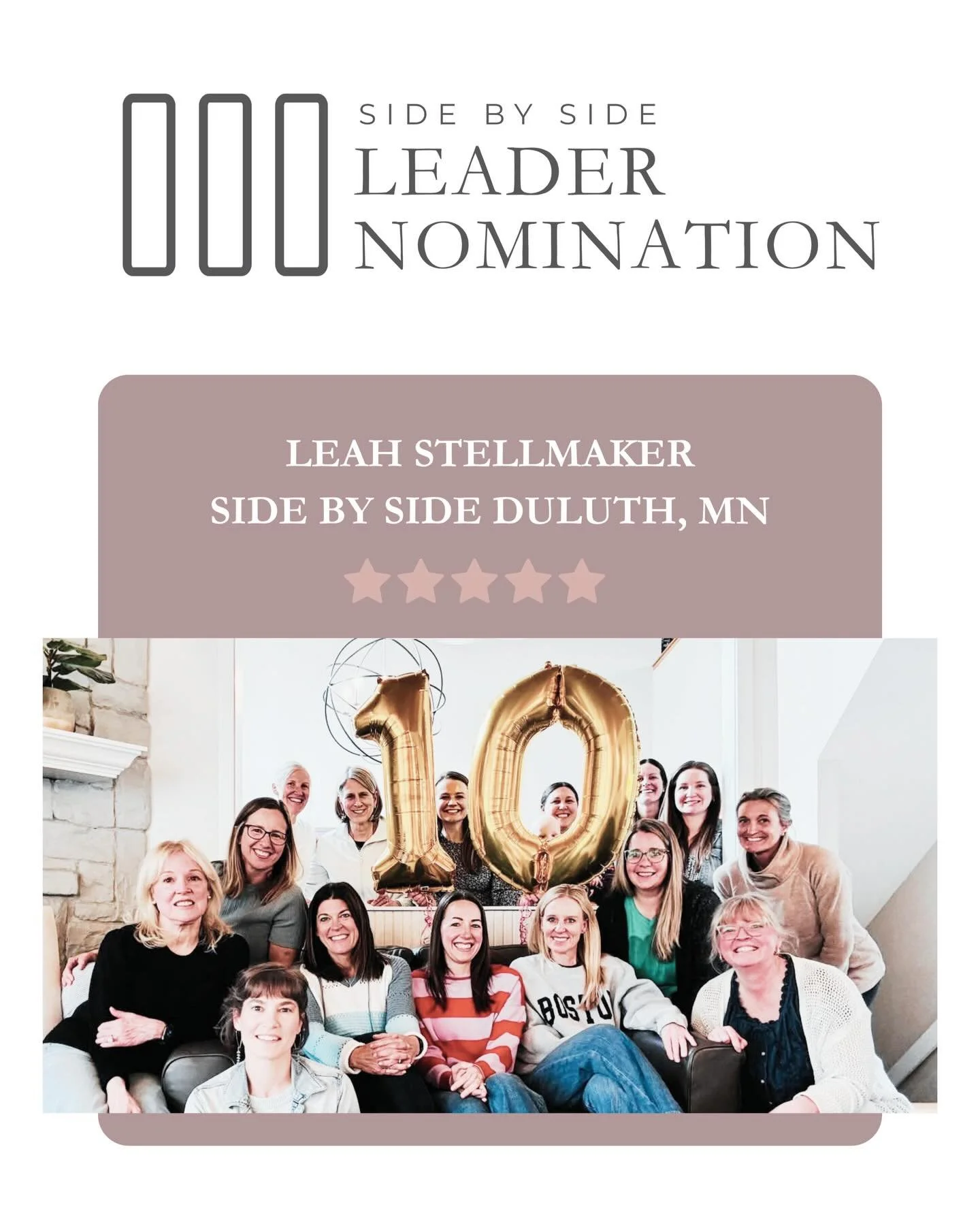 Leah Stellmaker, we are so grateful for your willing &ldquo;yes&rdquo; 🤍

The ministry of Side By Side lives through faithful leaders around the world&mdash;women who see the hurting and gently enfold them into this precious body of Christ.

Leah, t