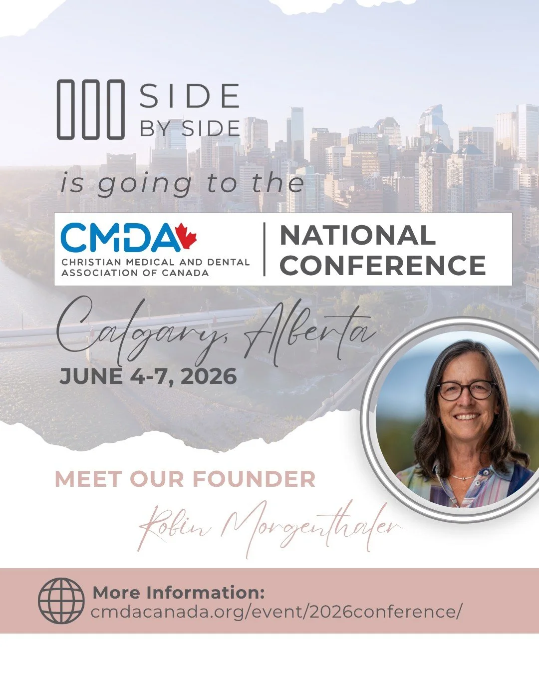 📢 Side By Side is heading to the CMDA National Conference in Calgary, Alberta | June 4&ndash;7, 2026! 

We are beyond excited to see how God is opening doors and building connections with our Canadian brothers and sisters in Christ. 🙌

Come meet ou