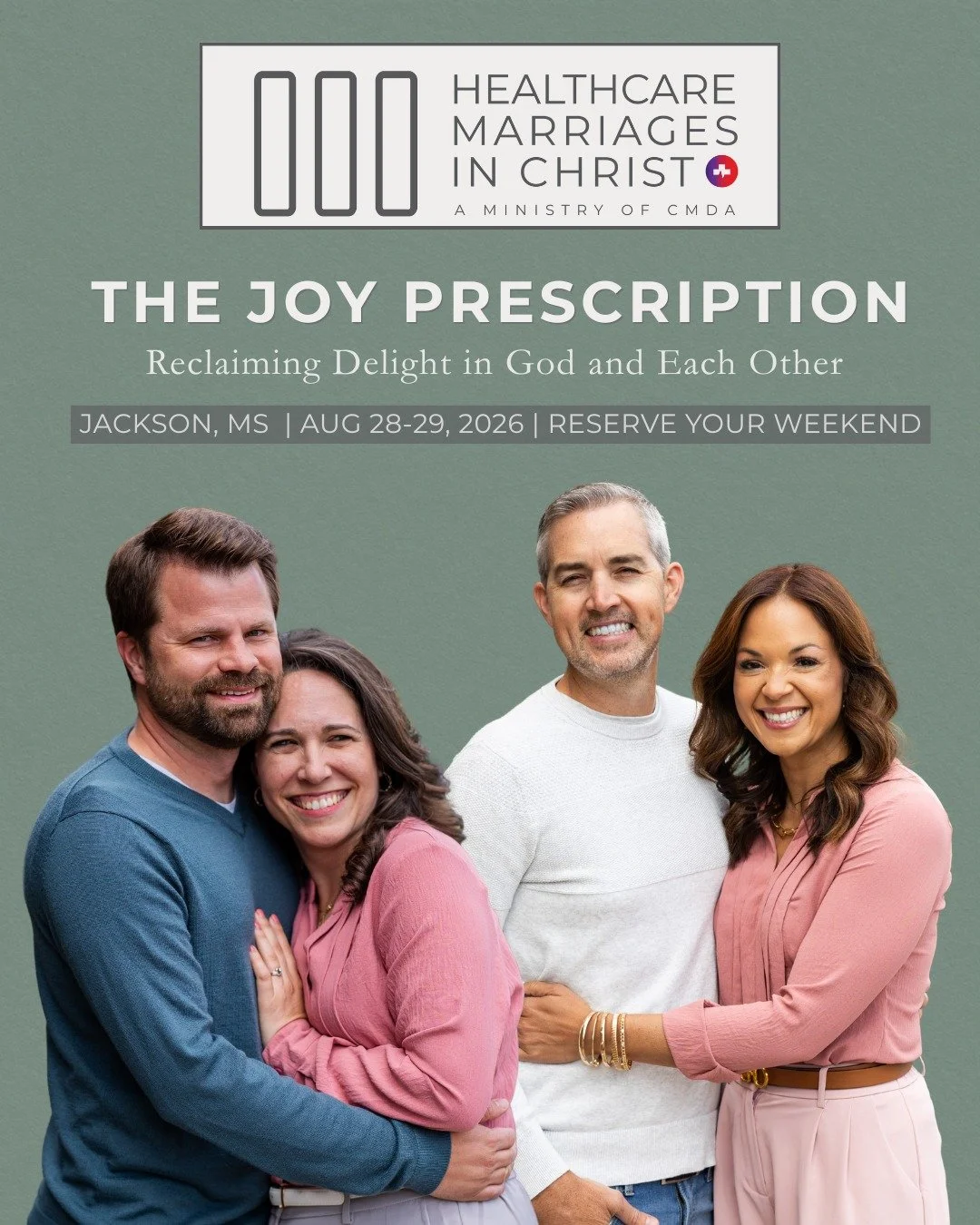 ✨ REGISTRATION IS OPEN! ✨

Healthcare marriage comes with unique pressures &mdash; long hours, demanding schedules, and the emotional weight of caring for others can leave couples feeling disconnected and depleted. But God never intended for you to c