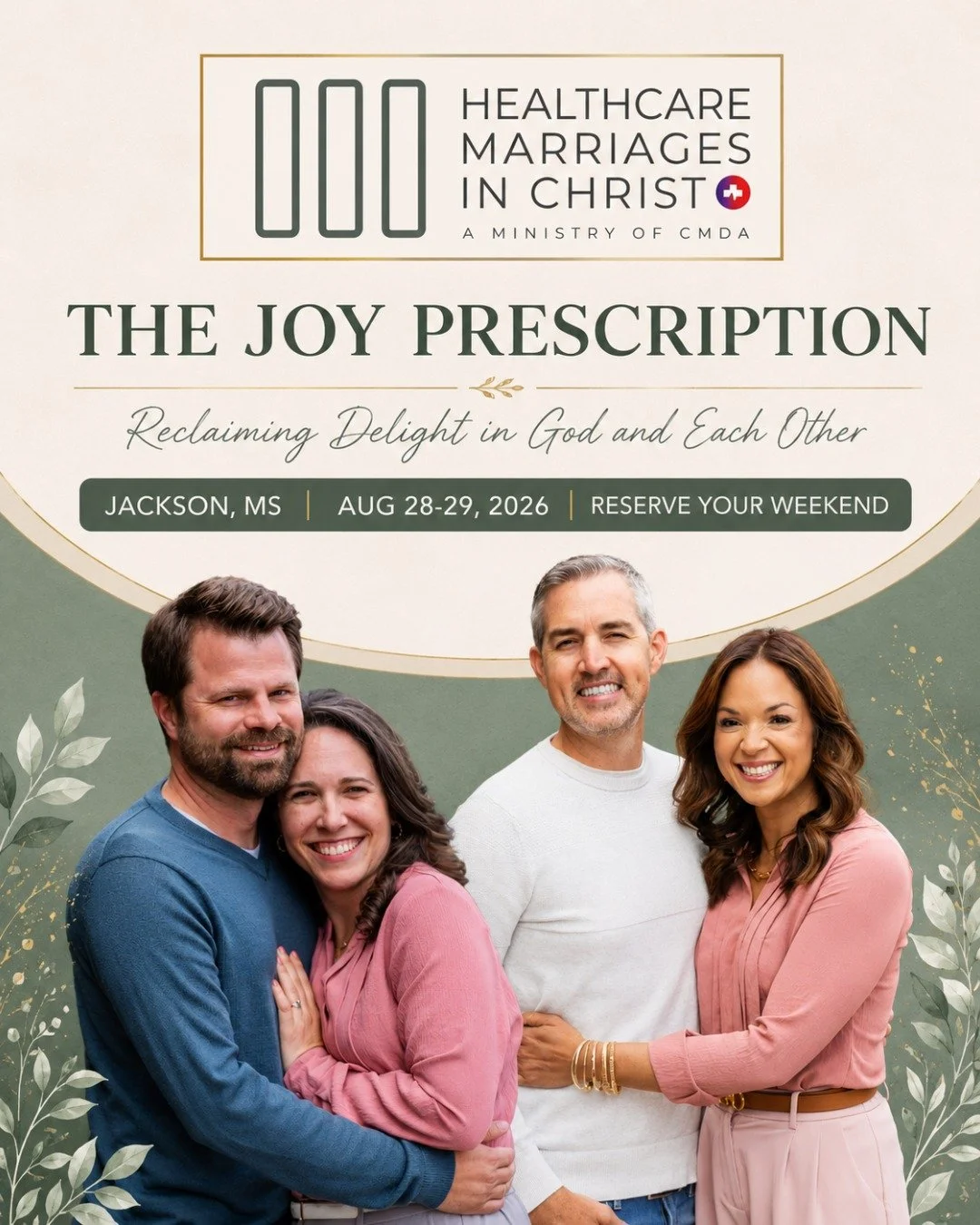 ✨ REGISTRATION IS OPEN! ✨

Healthcare marriage comes with unique pressures &mdash; long hours, demanding schedules, and the emotional weight of caring for others can leave couples feeling disconnected and depleted. But God never intended for you to c