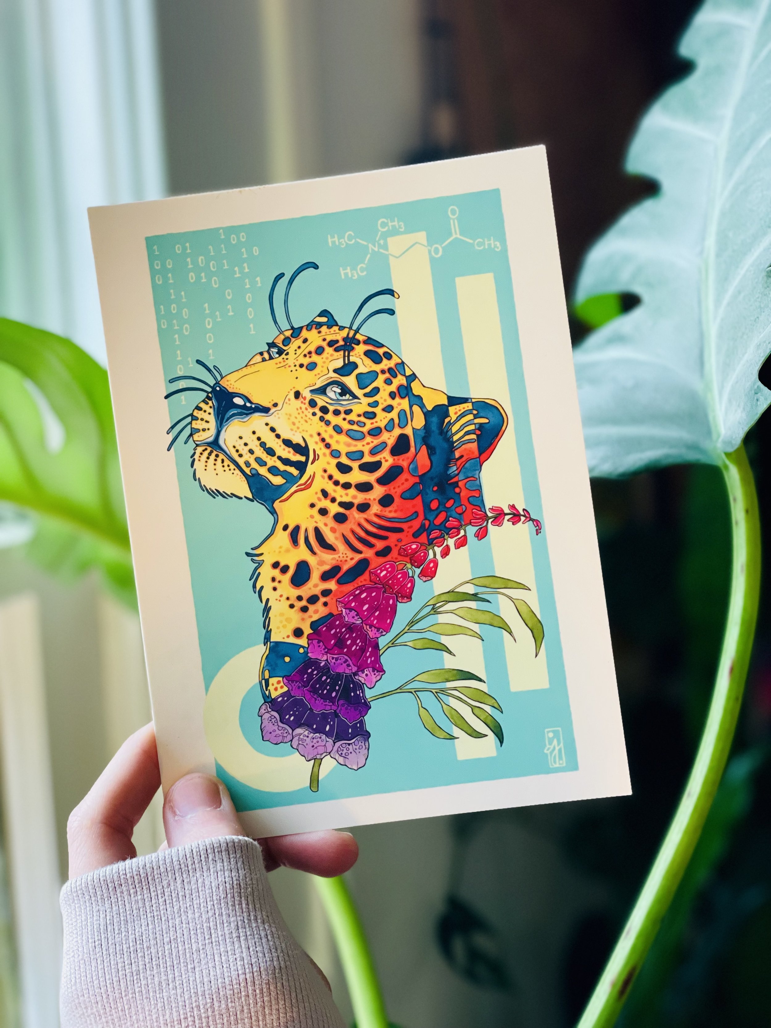 Leopard Foxglove Postcard
