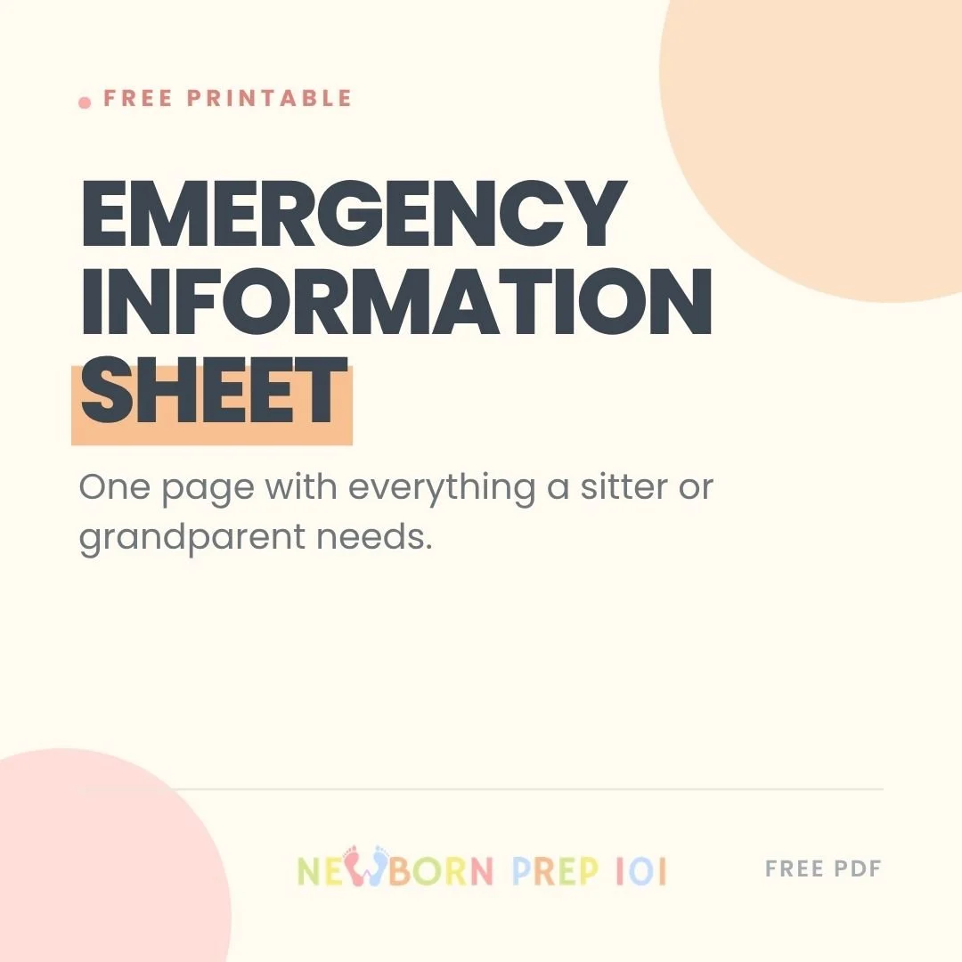 [FREE] Emergency Information Sheet