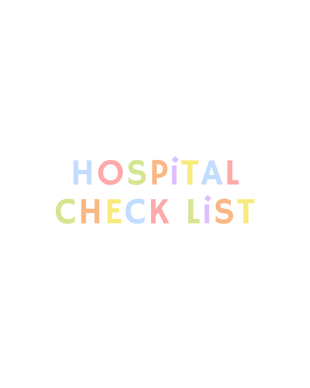 Hospital Check List