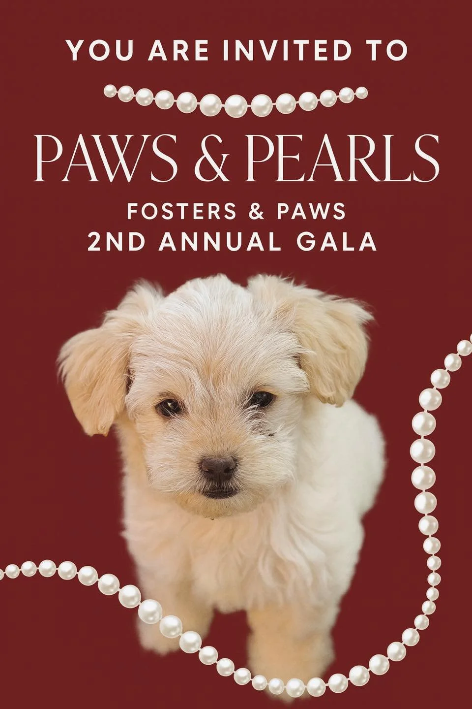 While everyone is gearing up for the holidays, we&rsquo;re gearing up for something truly special! 

Fosters &amp; Paws is thrilled to announce our 2nd Annual &ldquo;Paws &amp; Pearls&rdquo; Fundraiser Gala&mdash;and we&rsquo;d love for you to join u