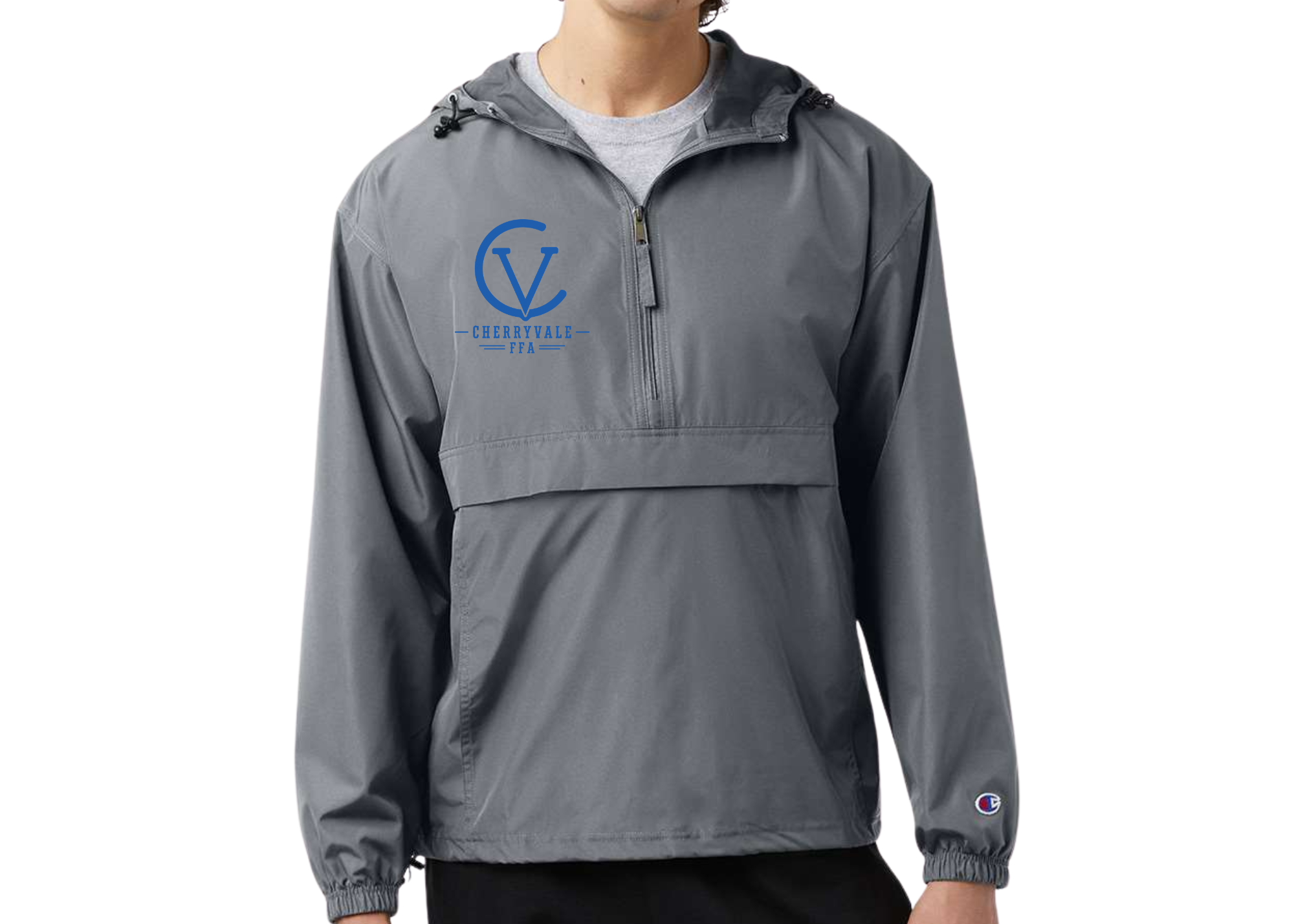 Champion Charcoal Embroidered Windbreaker