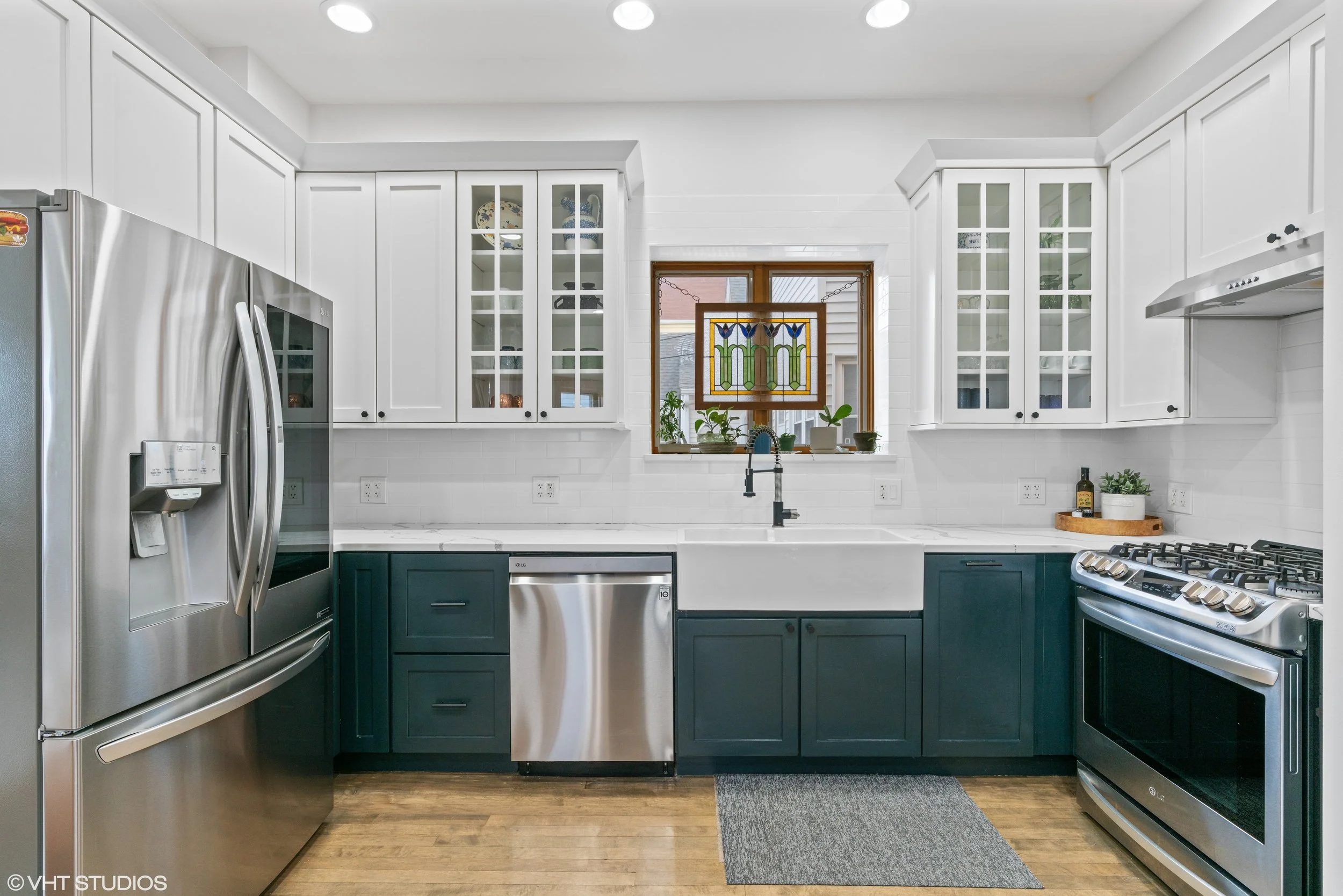 Renovated vintage kitchen in Logan Square Chicago
