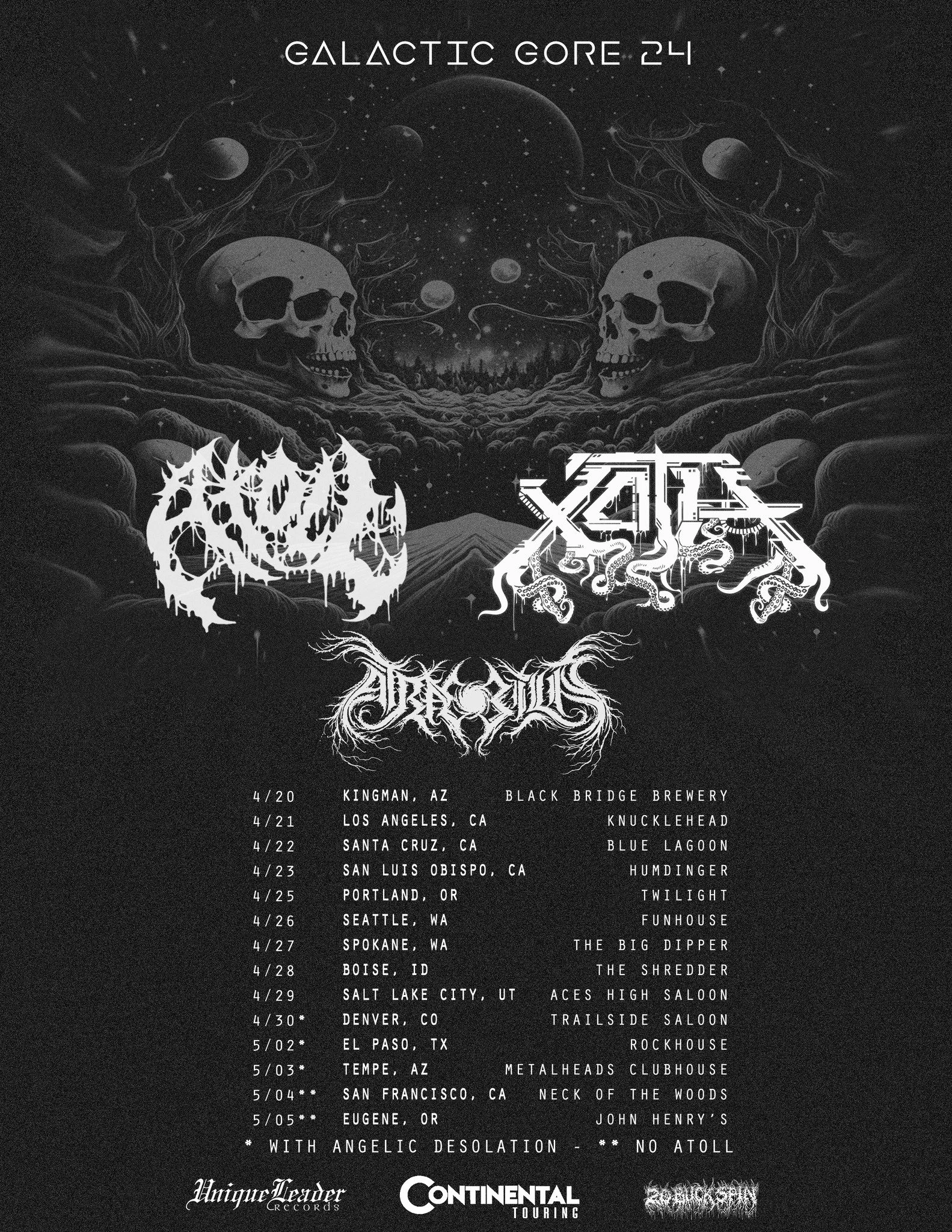 ATOLL, XOTH, ATRÆ BILIS - Galactic Gore 24 - Eugene OR