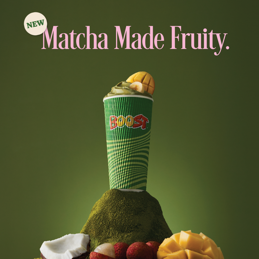 BOOST JUICE + MAtcha campaign 