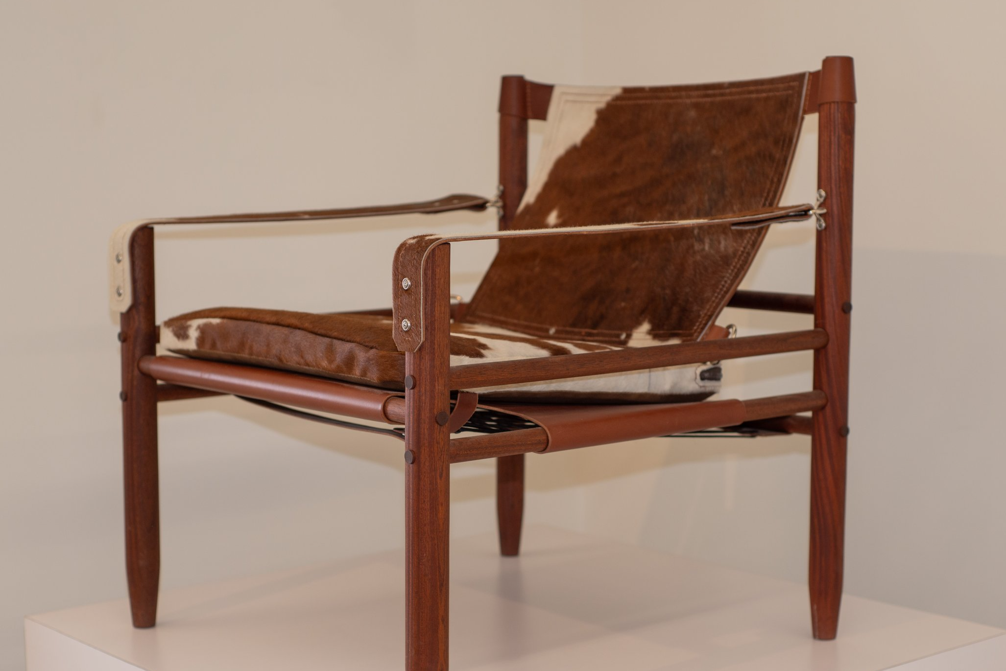 Sapele & Hide Safari Chairs