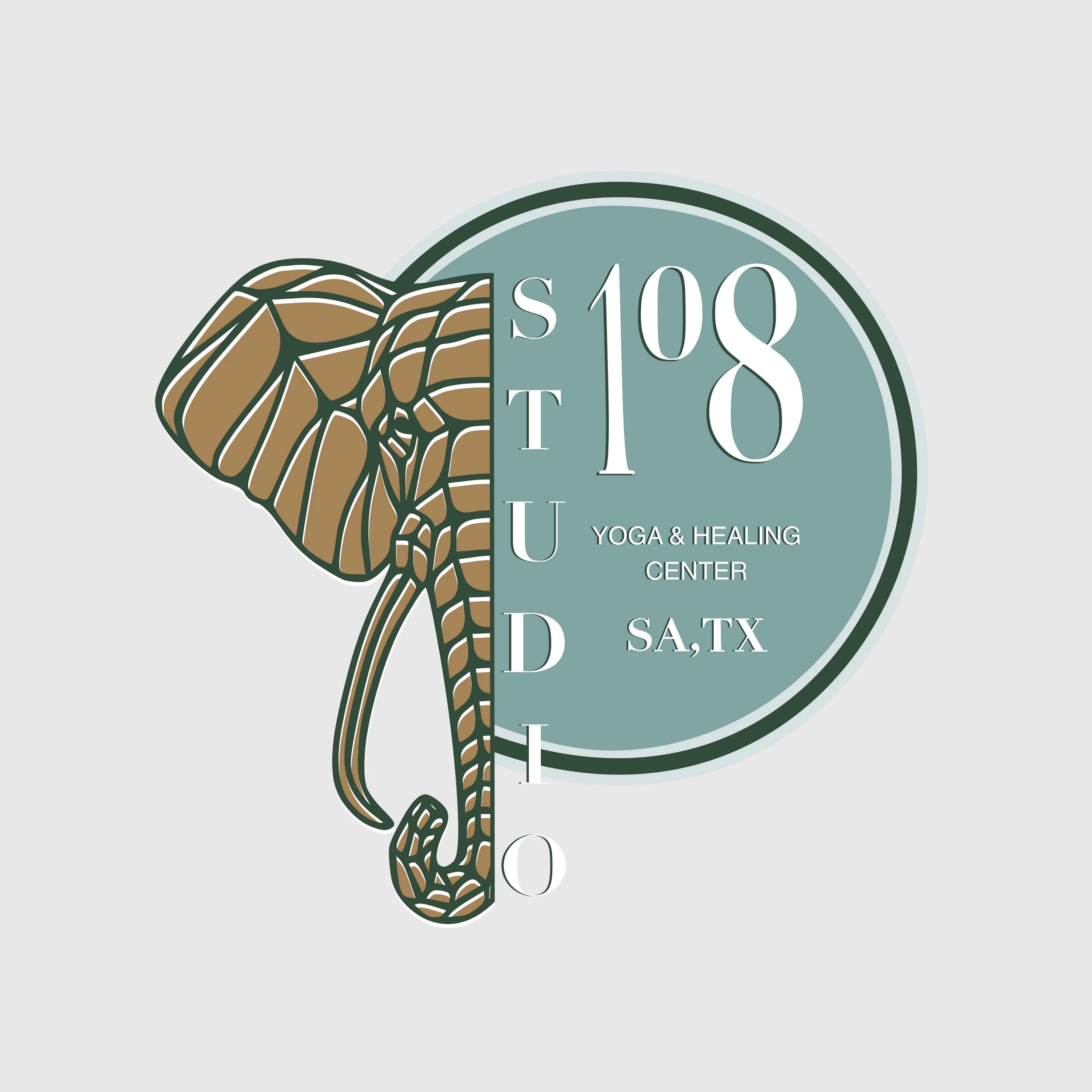 Studio 108 Half Elephant logo