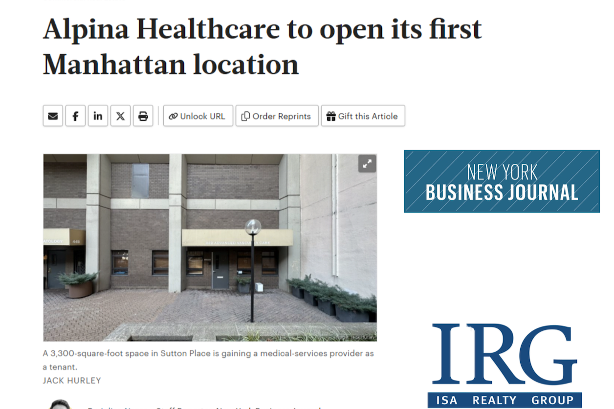 Alpina Healthcare to open its first Manhattan location
