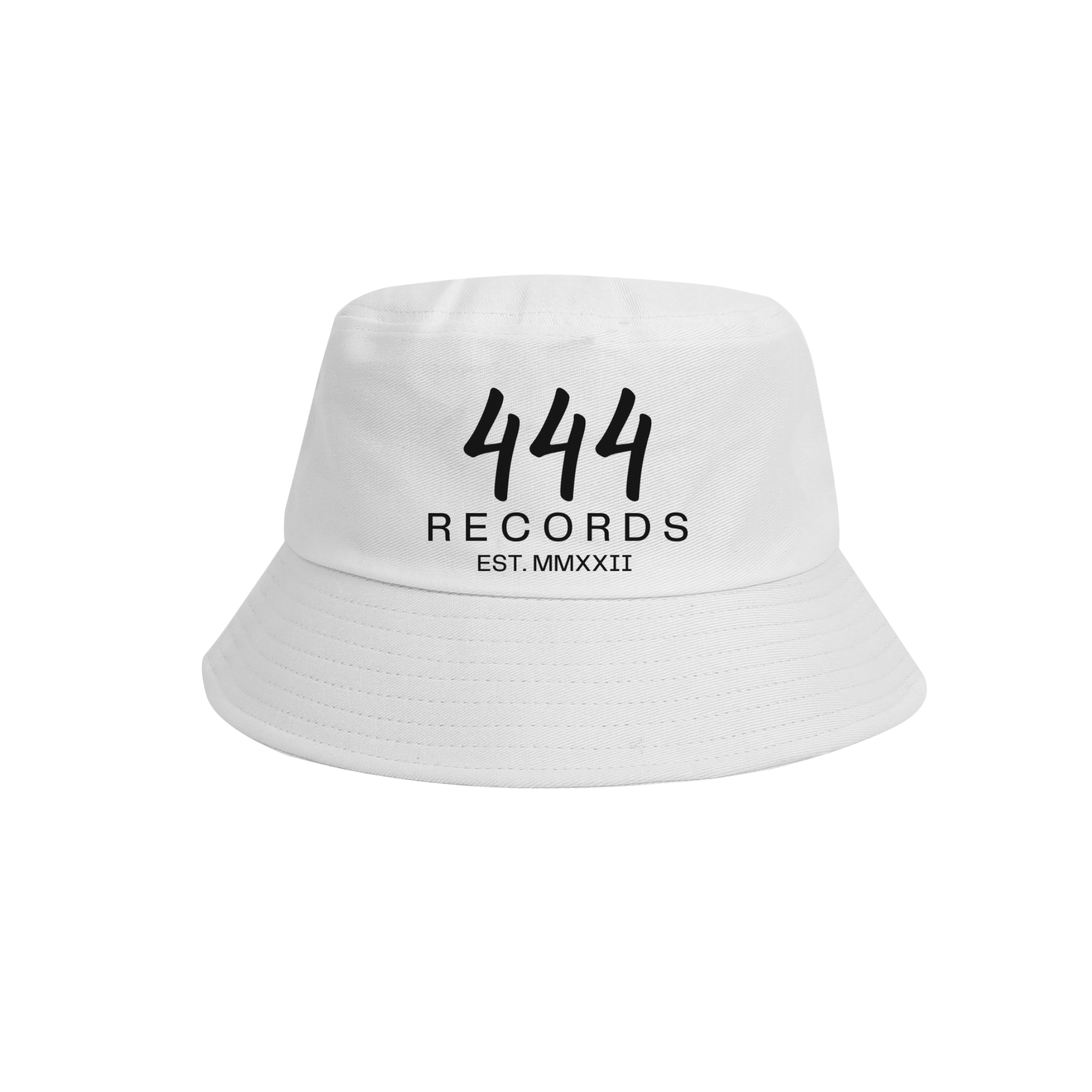 444 RECORDS WHITE BUCKET HAT