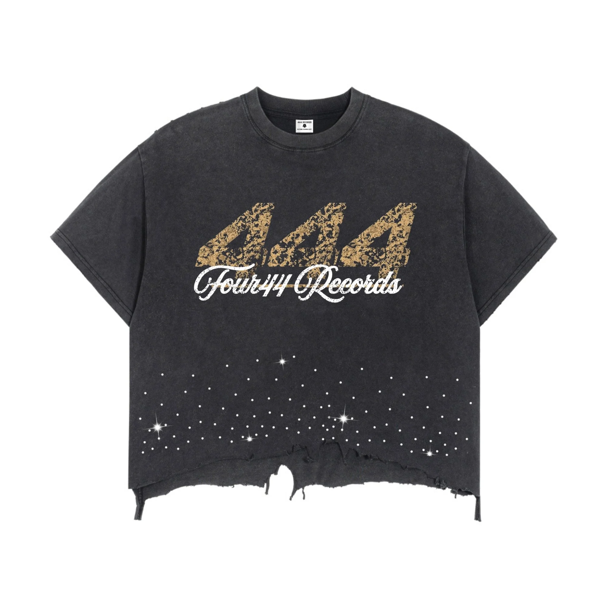 444 RECORDS DISTRESSED T SHIRT