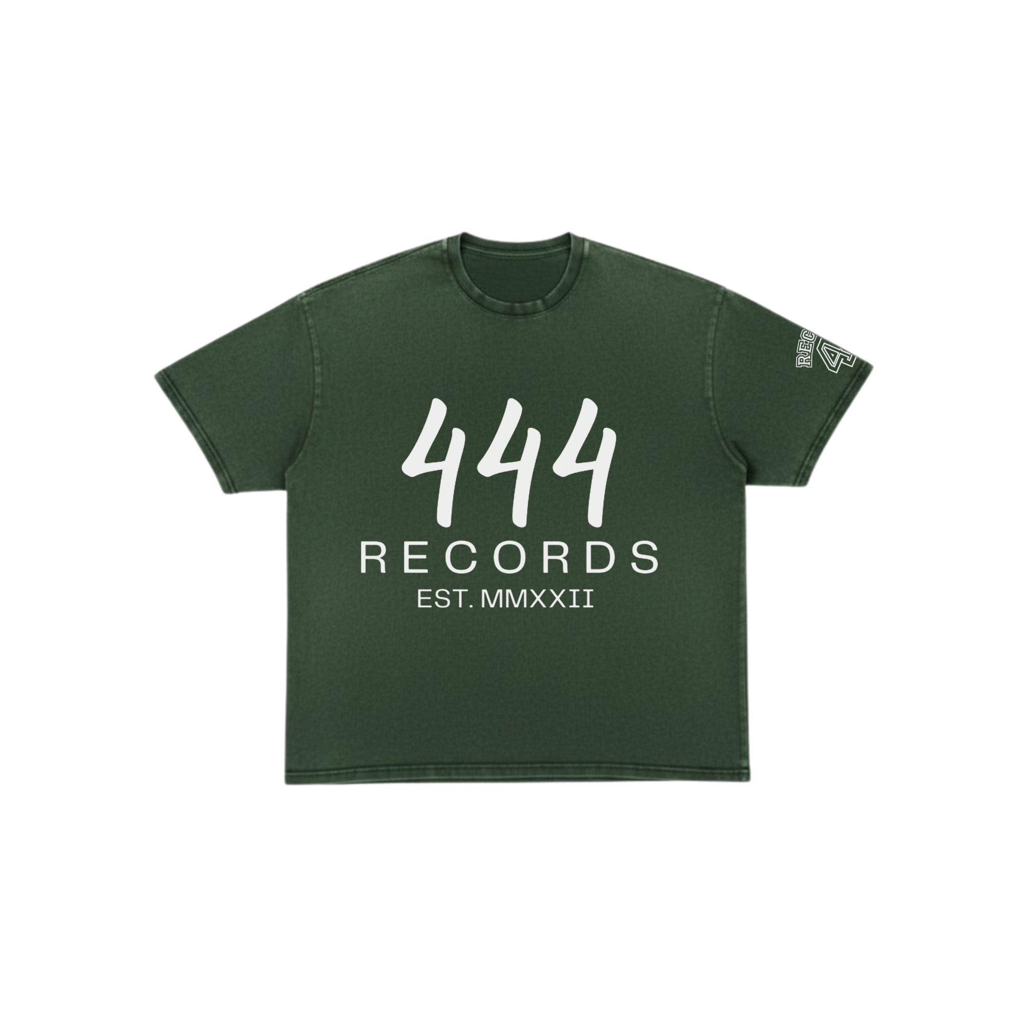 444 RECORDS GREEN HEAVYWEIGHT T SHIRT