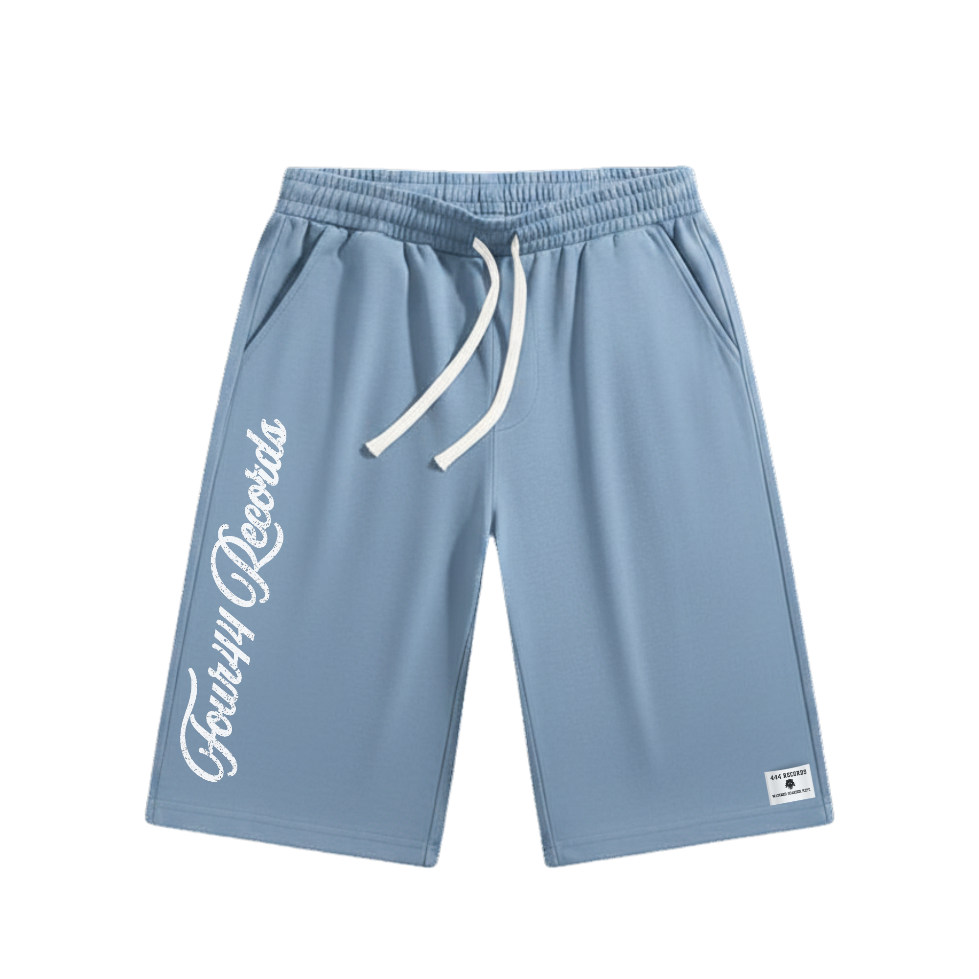 FOUR44 RECORDS LIGHT BLUE SWEAT SHORTS