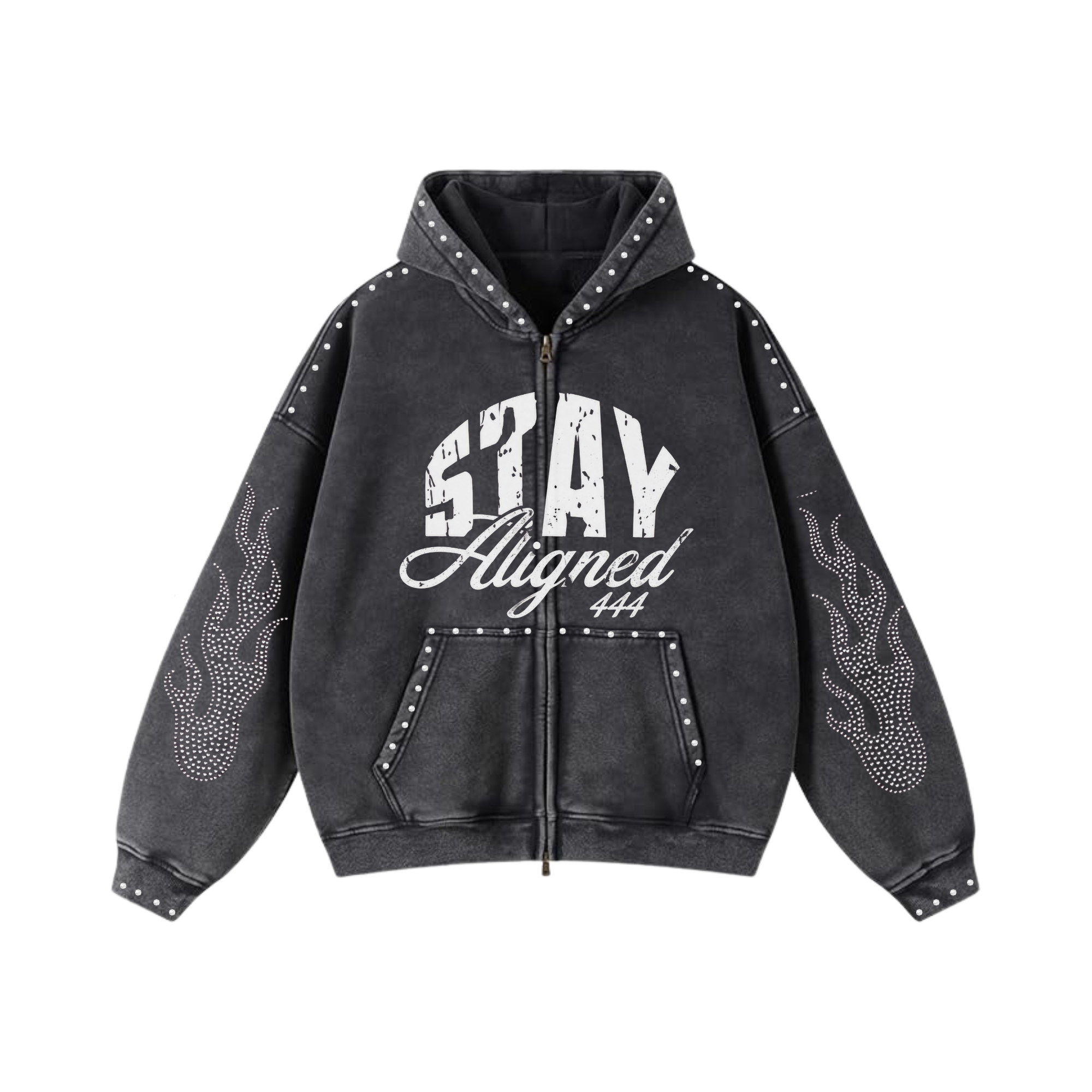 STAY ALIGNED ZIP HOODIE