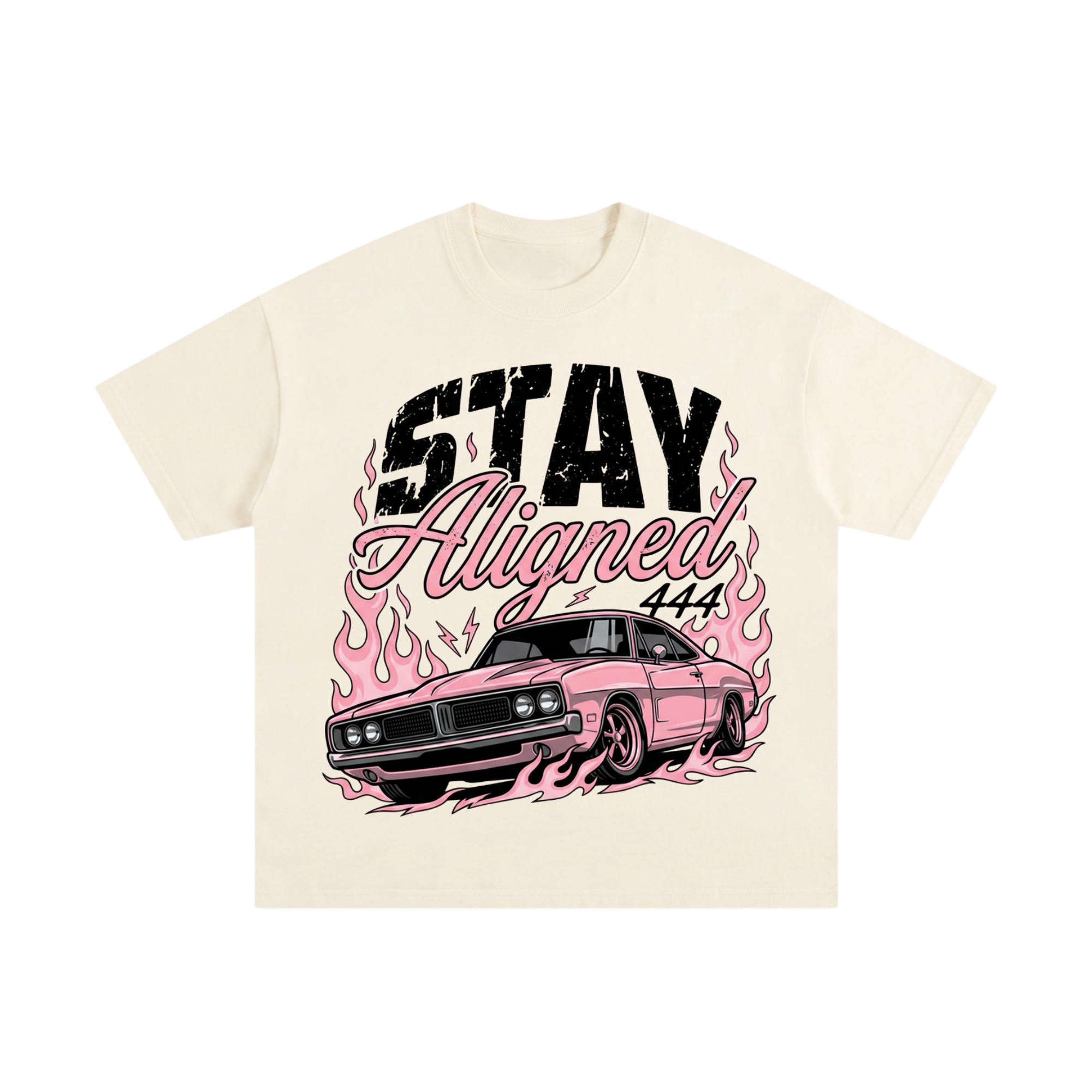 STAY ALIGNED PINK GRAPHIC TEE