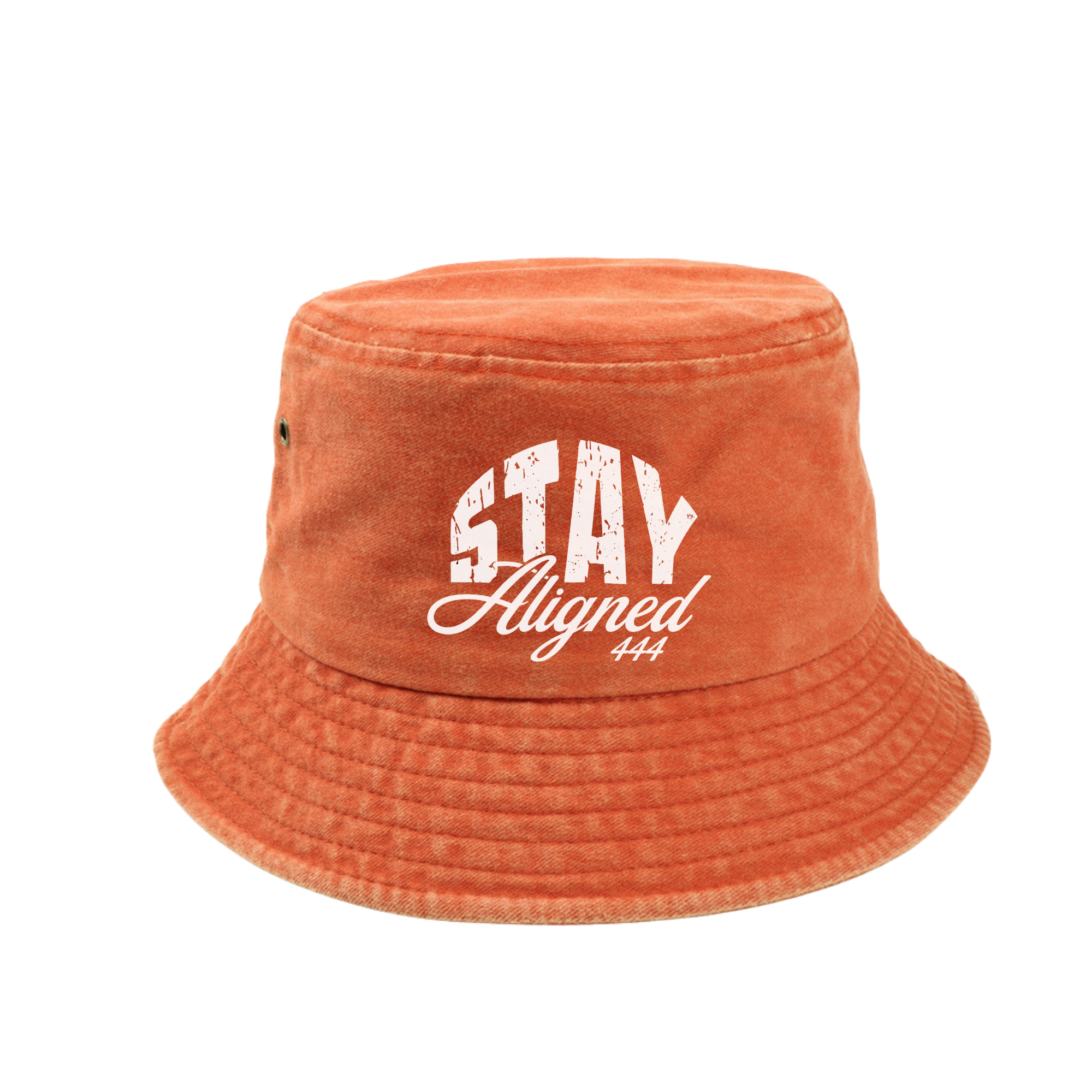 ORANGE WASHED BUCKET HAT