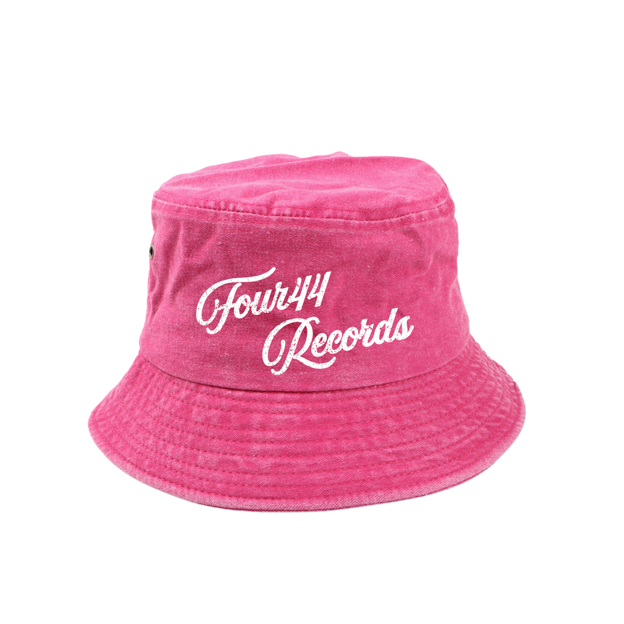 FOUR44 RECORDS PINK WASHED BUCKET HAT