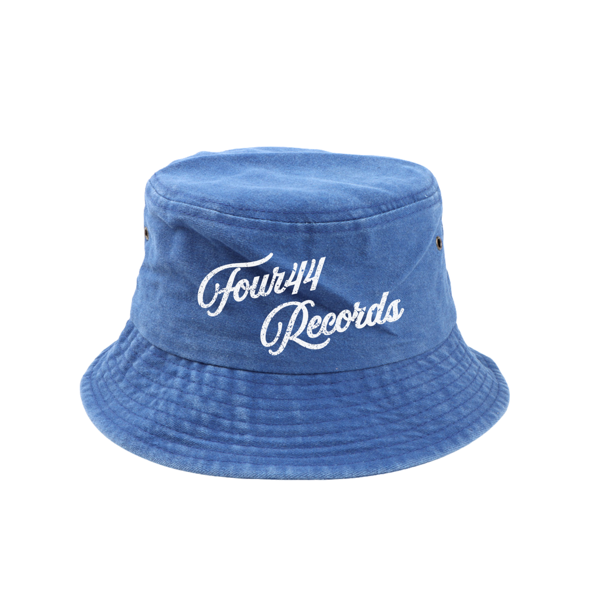 FOUR44 RECORDS WASHED DENIM BUCKET HAT